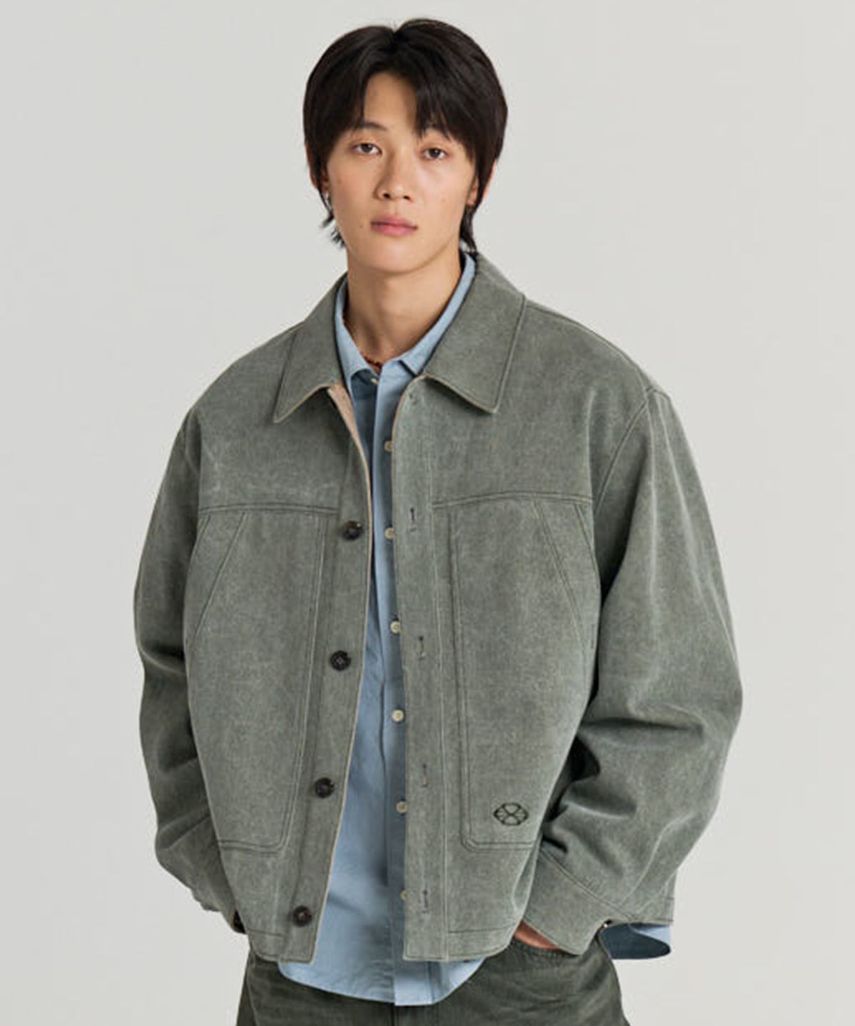 논타입(NONTYPE) VTG POLYGON TRUCKER (WASHED GREEN)