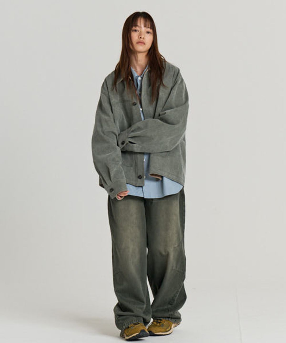 논타입(NONTYPE) VTG POLYGON TRUCKER (WASHED GREEN)
