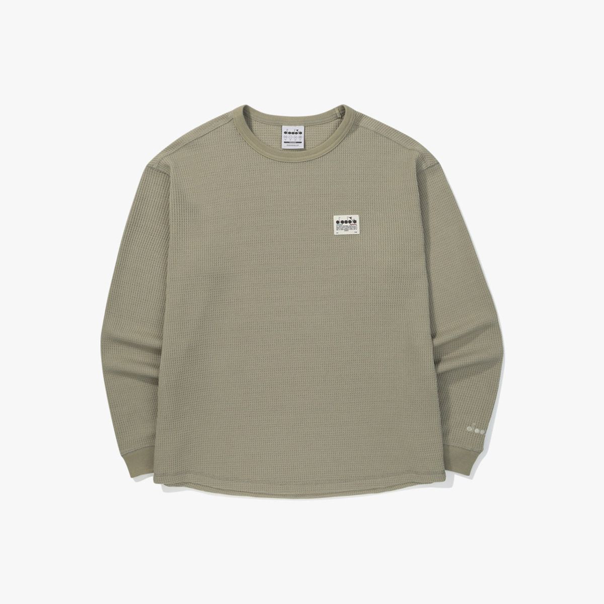 디아도라(diadora) 와플 긴팔 티셔츠 KHAKI