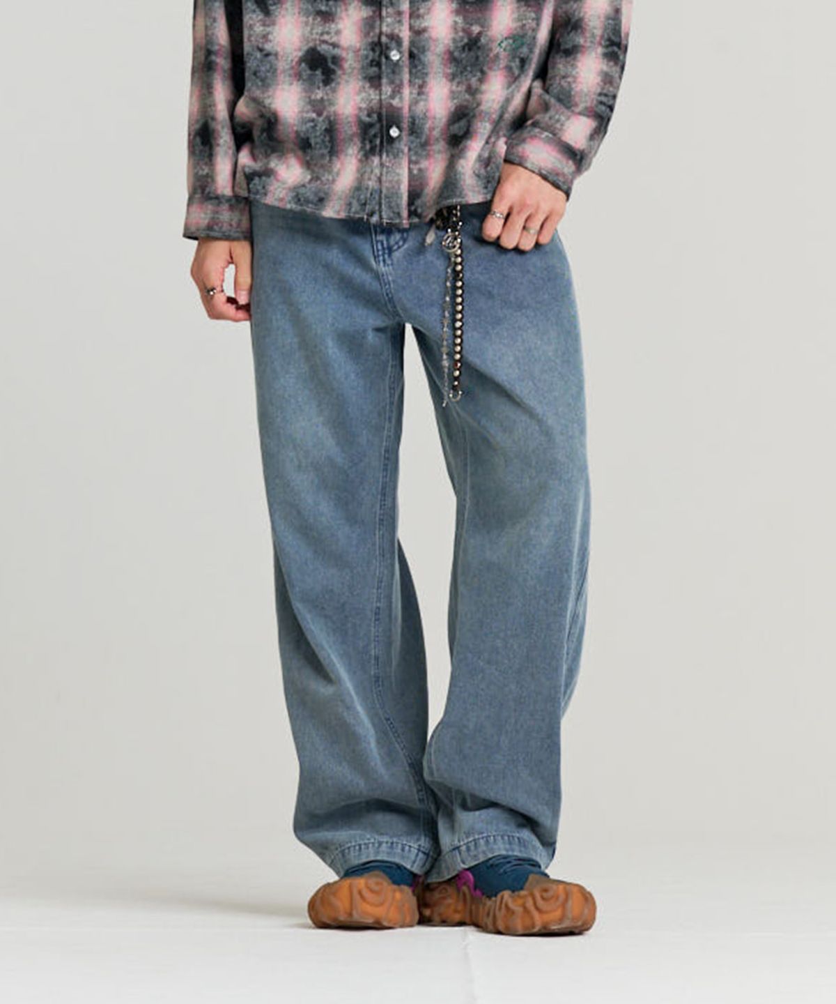 논타입(NONTYPE) WARM WASHED DENIM PANTS (WASHED BLUE)