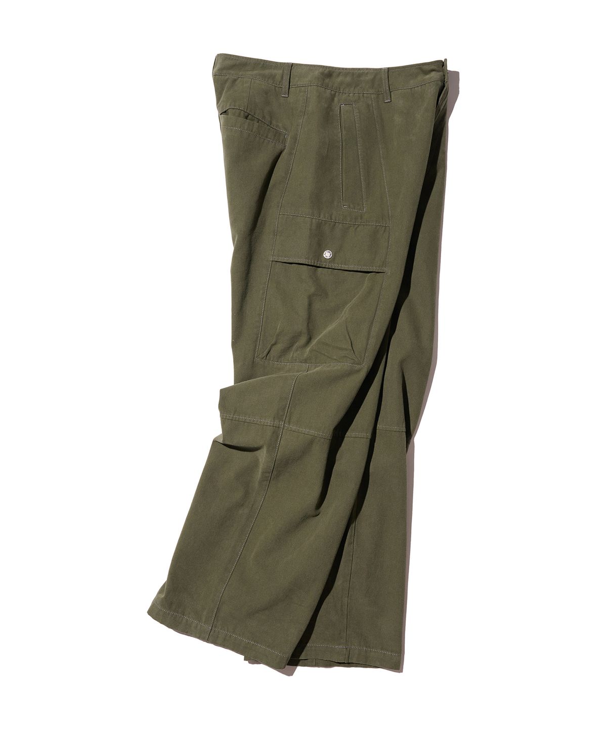 논타입(NONTYPE) LAYERED POLYGON CARGO PANTS (OLIVE GREEN)