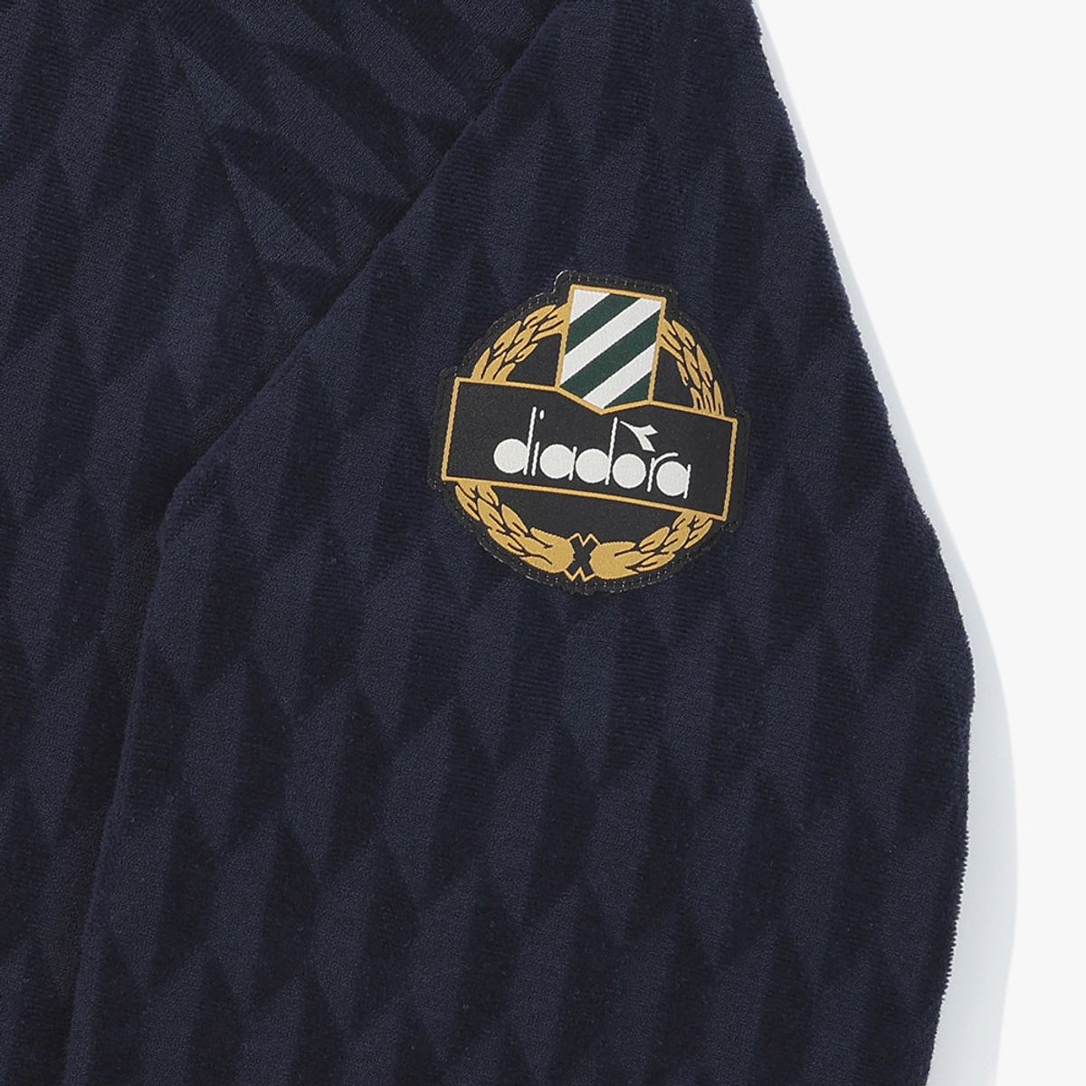 디아도라(diadora) 테리 자카드 후드집업 자켓 NAVY