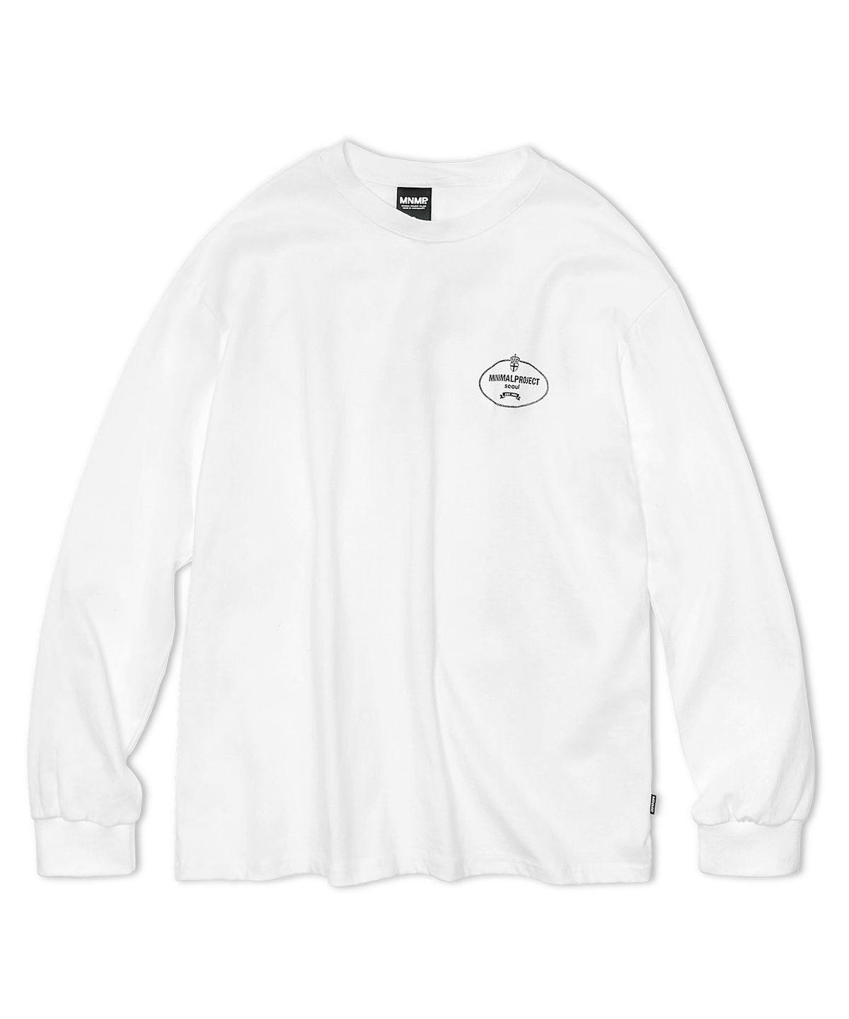 미니멀프로젝트(MINIMALPROJECT) 웨어러블 피그먼트 오버핏 롱 슬리브 티셔츠 MLT116 [WHITE]