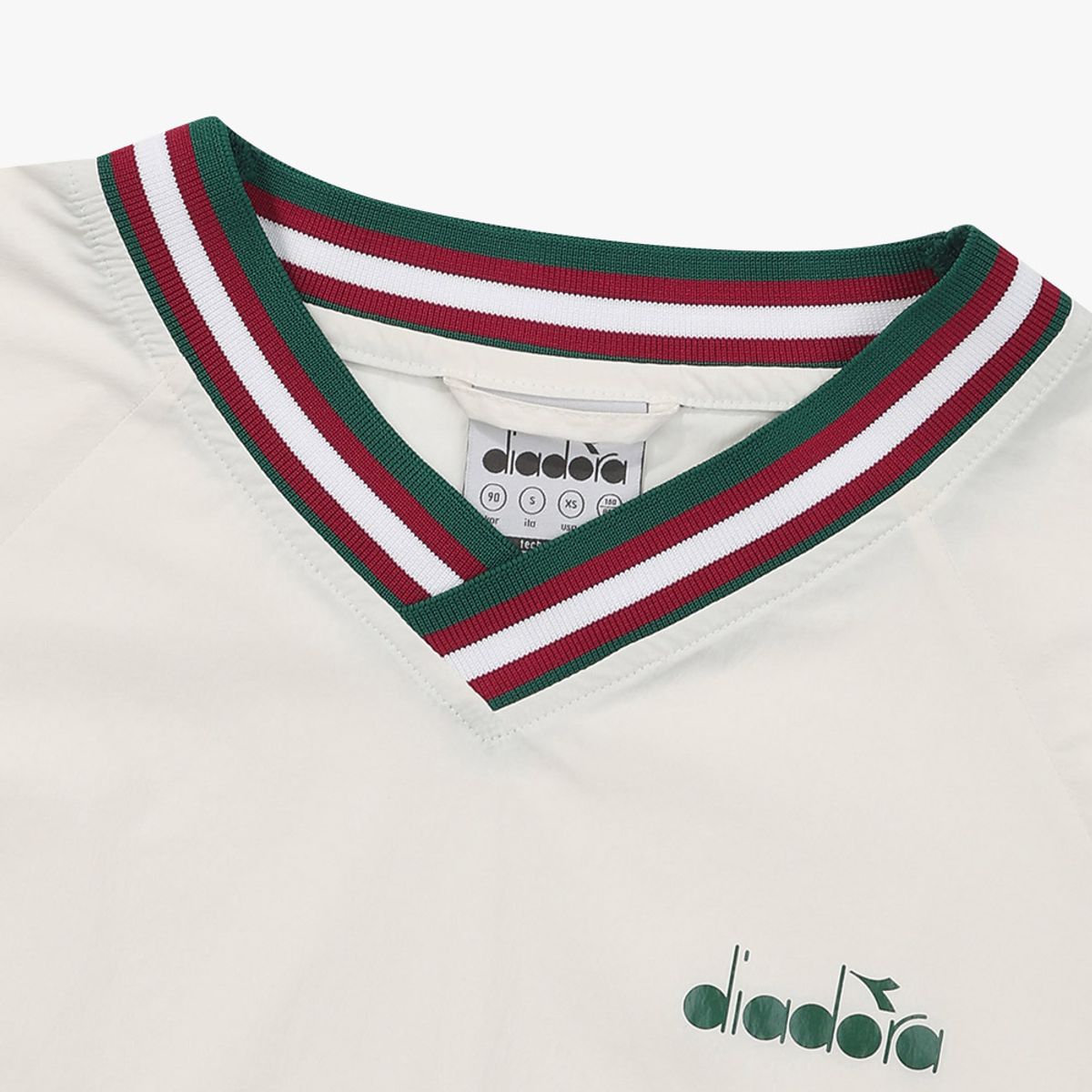 디아도라(diadora) V넥 긴팔 피스테 우먼 OFF WHITE