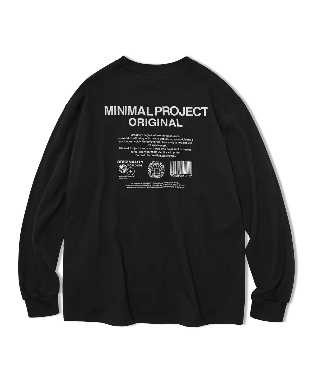 미니멀프로젝트(MINIMALPROJECT) 페이즈 오버핏 롱 슬리브 티셔츠 MLT119 [BLACK]