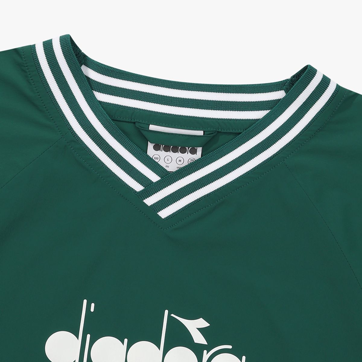 디아도라(diadora) V넥 긴팔 피스테 GREEN