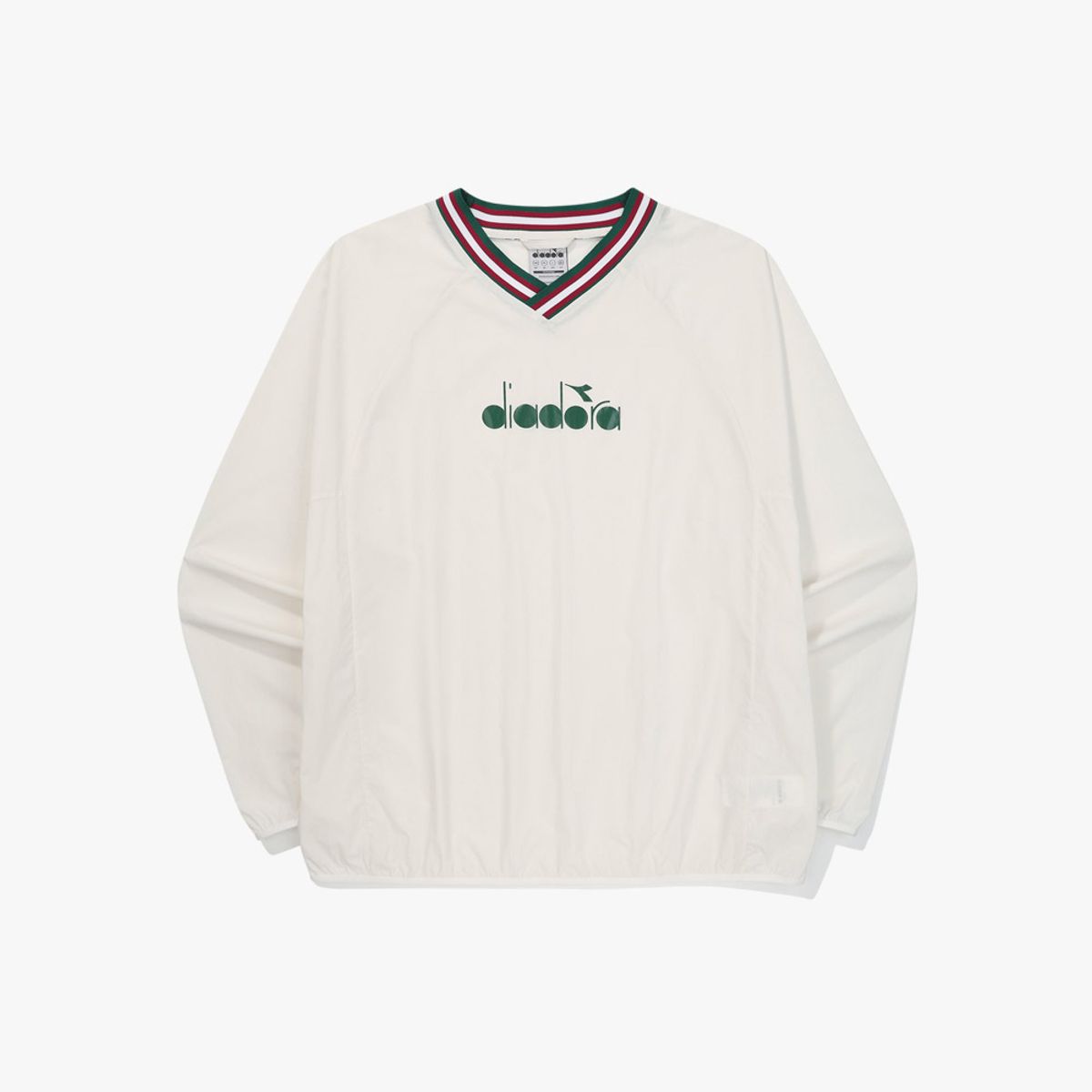 디아도라(diadora) V넥 긴팔 피스테 OFF WHITE