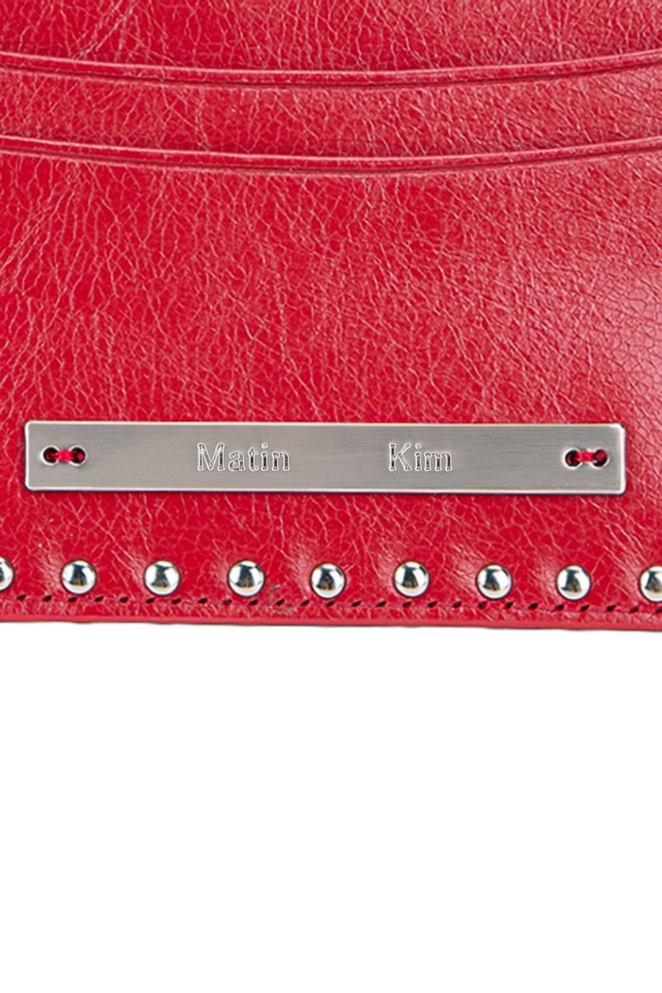 MUSINSA公式 | MATIN KIM WESTERN STUD CARD WALLET IN RED