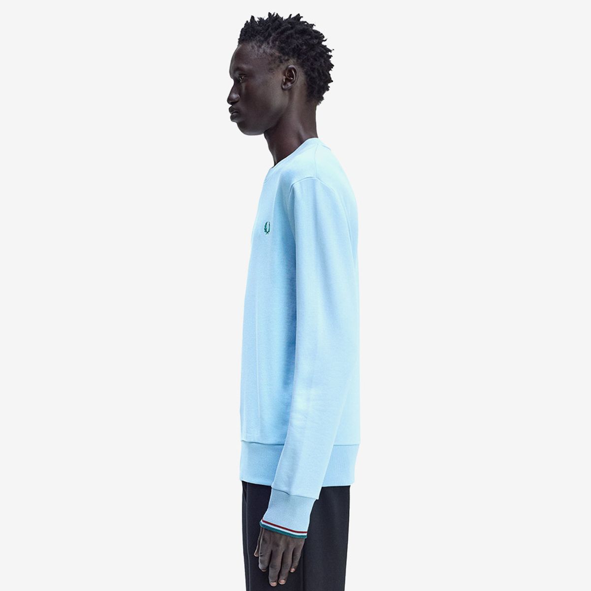 프레드페리(FRED PERRY) [Baseline] 크루넥 스웻셔츠 - 트랙블루/번트레드/스포츠그린 AFPM2537535-Z55