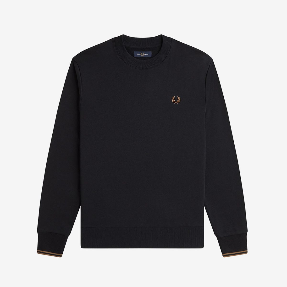 프레드페리(FRED PERRY) [Baseline] 크루넥 스웻셔츠 - 블랙/쉐이디드 스톤 AFPM2537535-S77