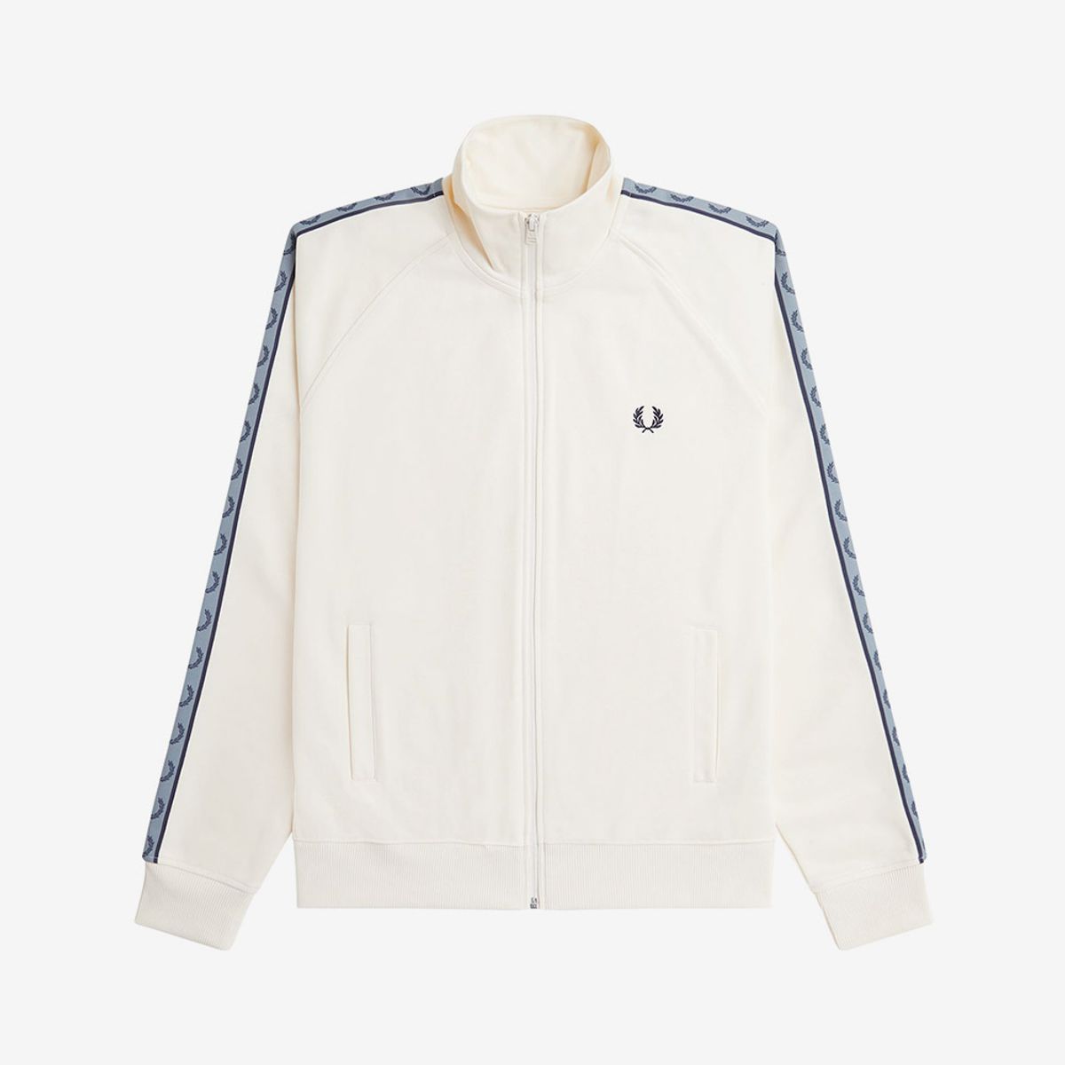 프레드페리(FRED PERRY) [Sport] 컨트라스트 테잎 트랙재킷 - 에크루/네이비 AFPM2535557-729