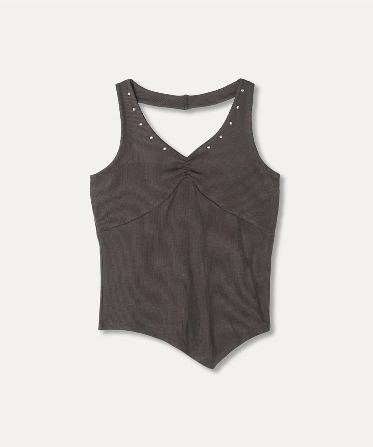 미쏘(MIXXO) 스터드 홀터넥 슬리브리스_MIWHNF918A