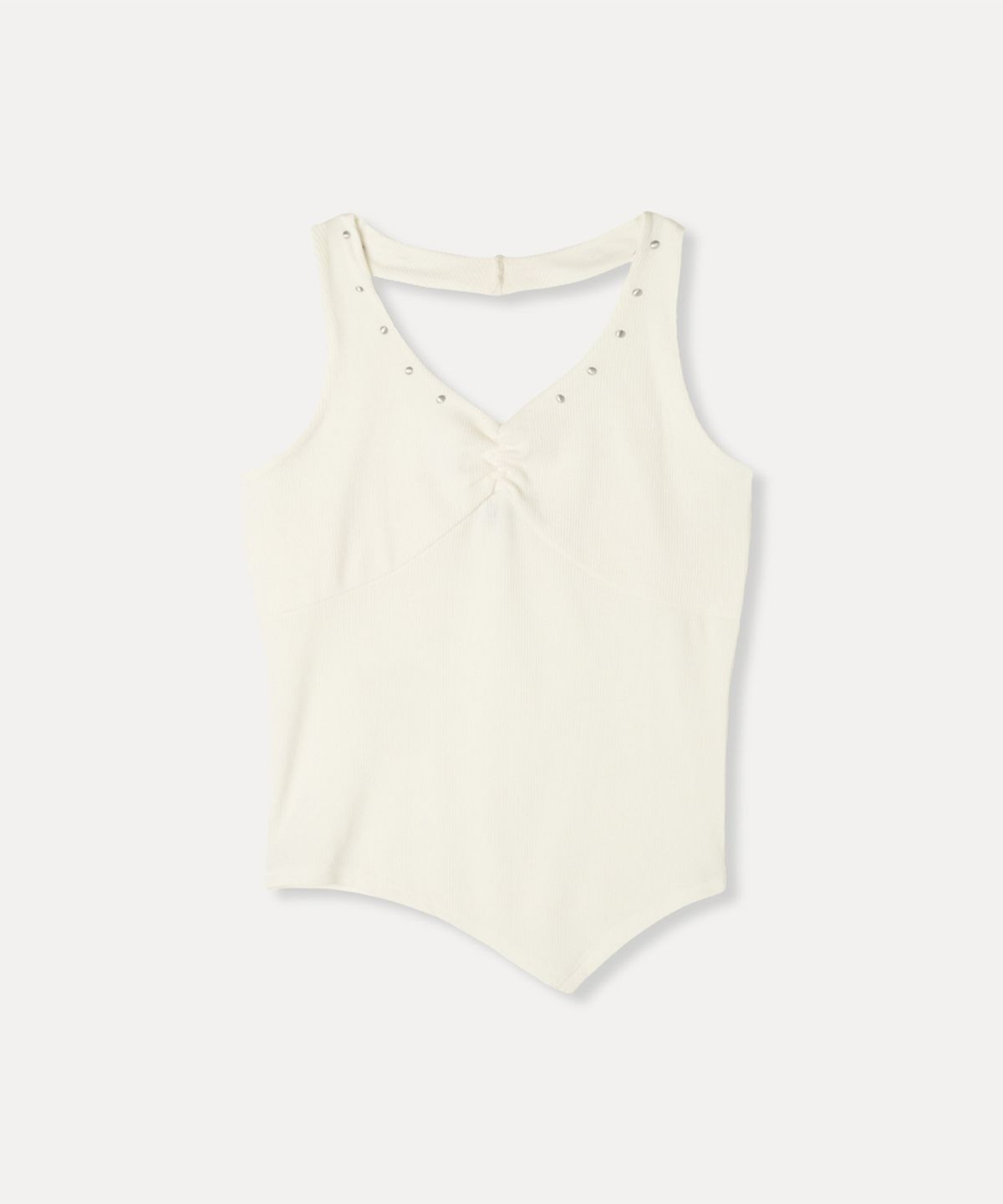 미쏘(MIXXO) 스터드 홀터넥 슬리브리스_MIWHNF918A