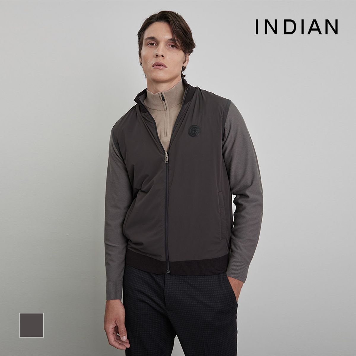 인디안(INDIAN) 리버시블 풀짚업 가디건_MITBC5F8421