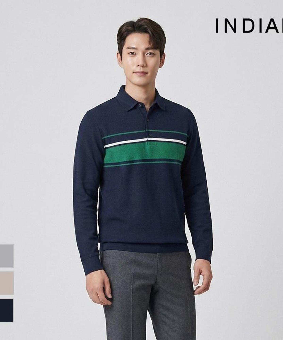 인디안(INDIAN) 허니콤 원포인트 티셔츠_MIUAL5F8171