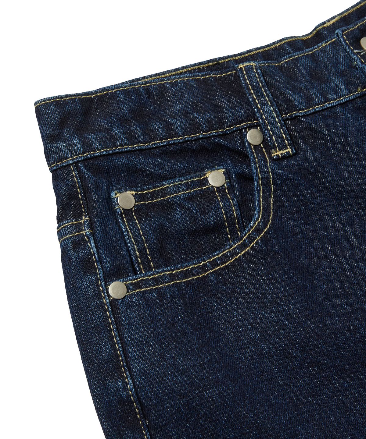 스웨이드(SUADE) STANDARD CURVED DENIM [DARK BLUE]