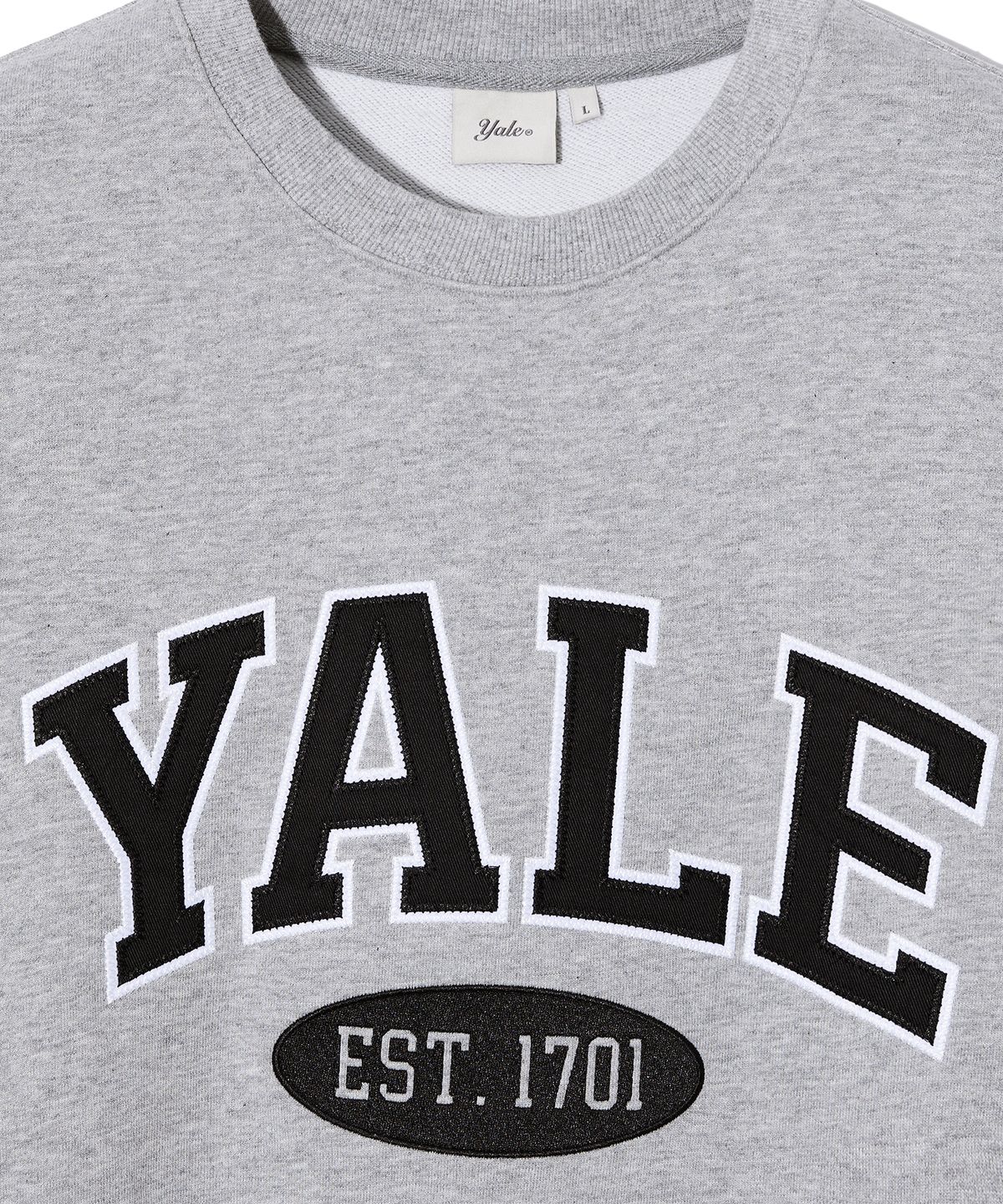 예일(YALE) 투톤아치 스웨트셔츠 그레이