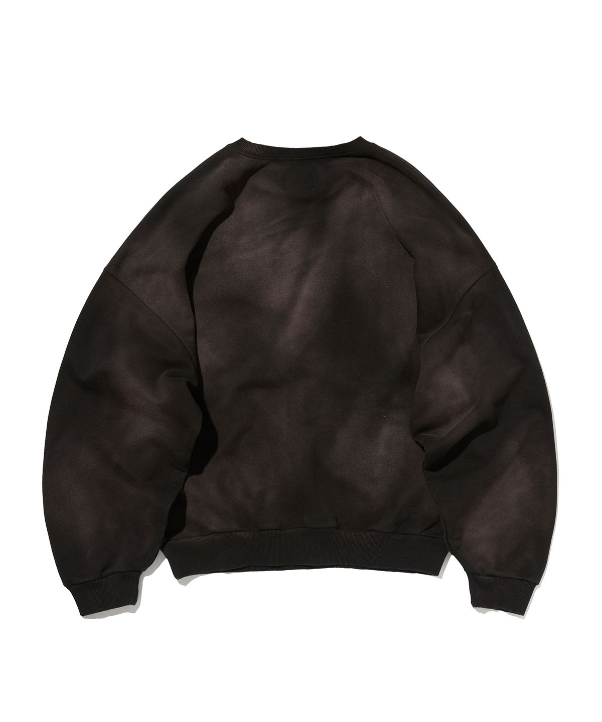 스웨이드(SUADE) CROPPED WASHED CREWNECK [DARK BLACK]
