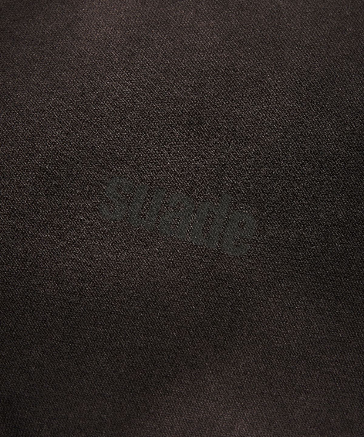 스웨이드(SUADE) CROPPED WASHED CREWNECK [DARK BLACK]
