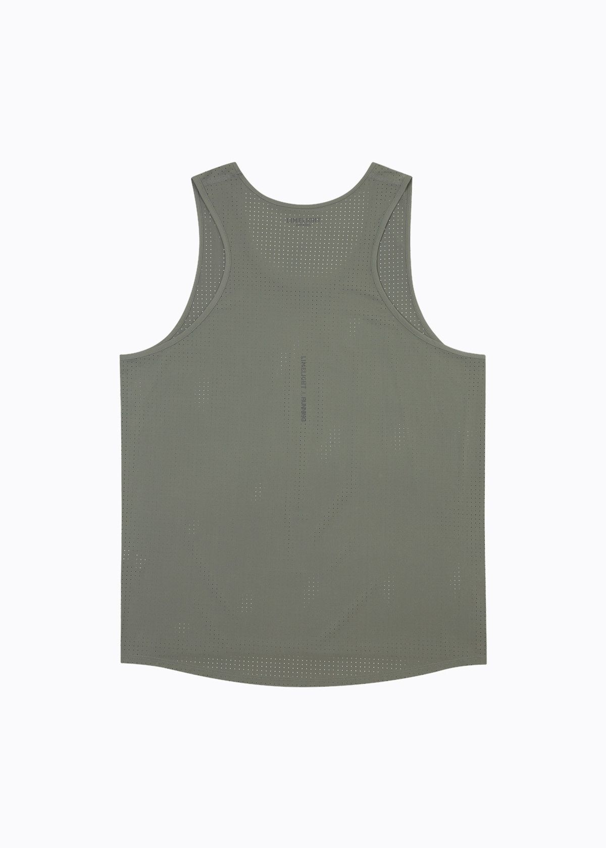 라임라잇 어패럴(LIMELIGHT APPAREL) 아치 로고 러닝 슬리브리스 펀칭 (세이지/그레이)