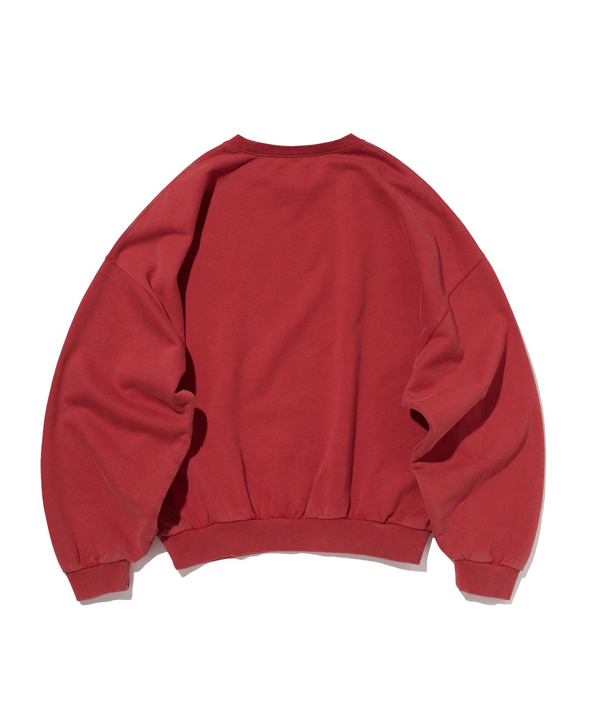 스웨이드(SUADE) CROPPED WASHED CREWNECK [RED]