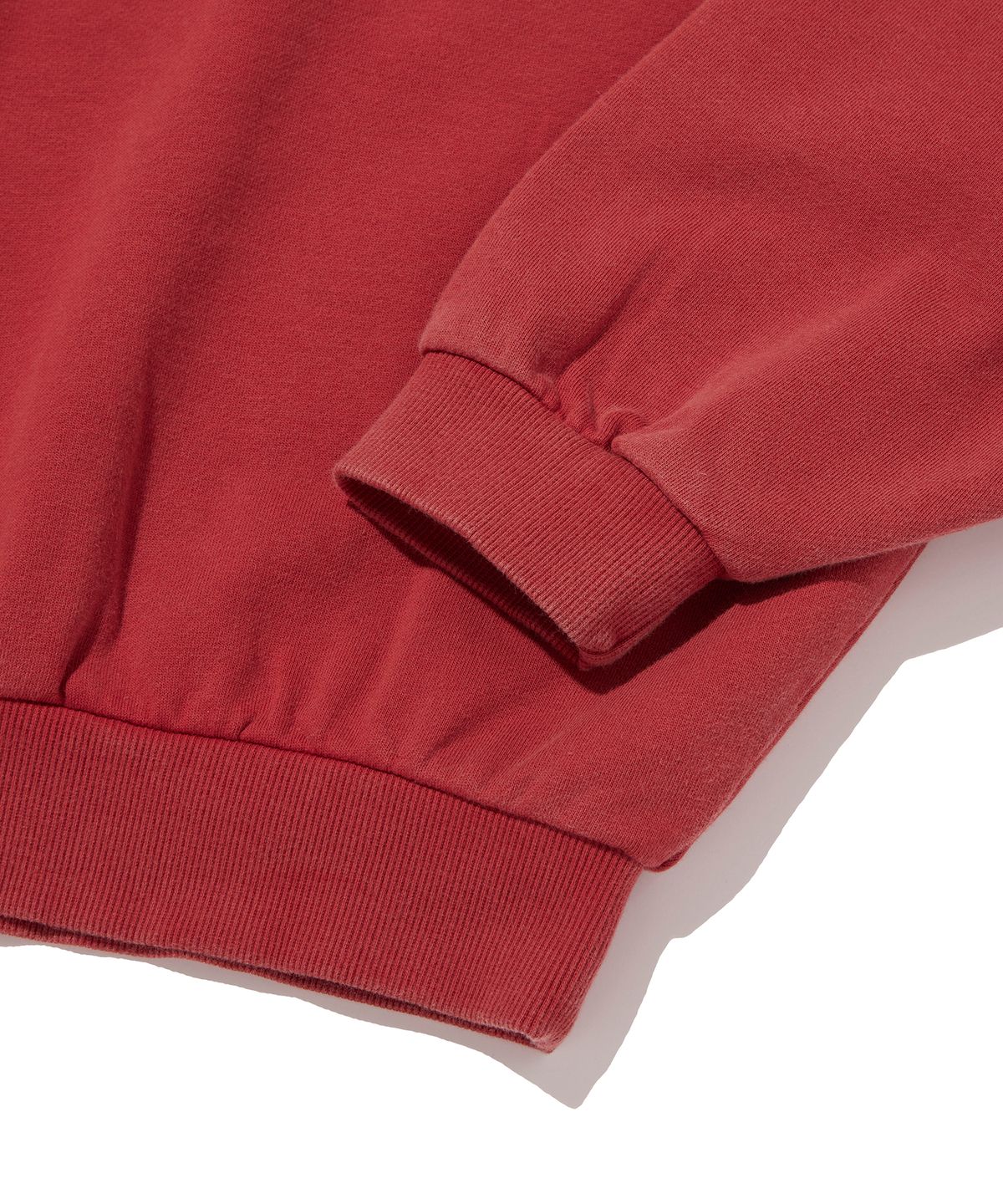 스웨이드(SUADE) CROPPED WASHED CREWNECK [RED]