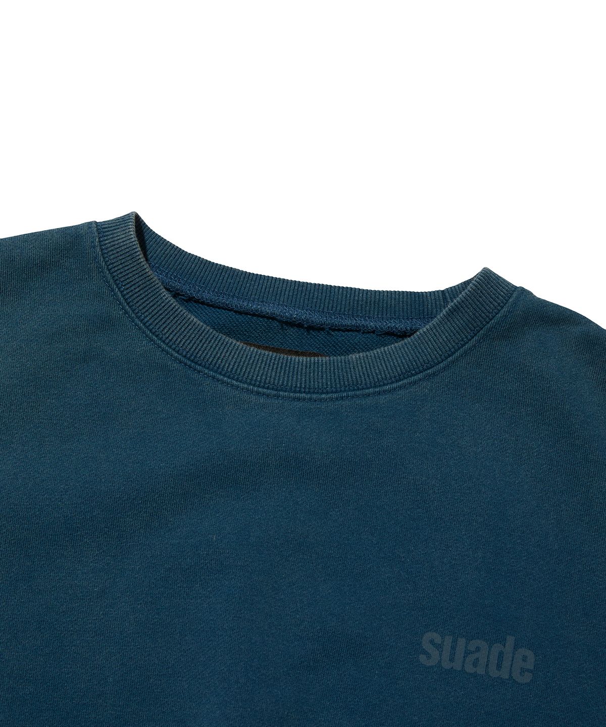 스웨이드(SUADE) CROPPED WASHED CREWNECK [DEEP GREEN]