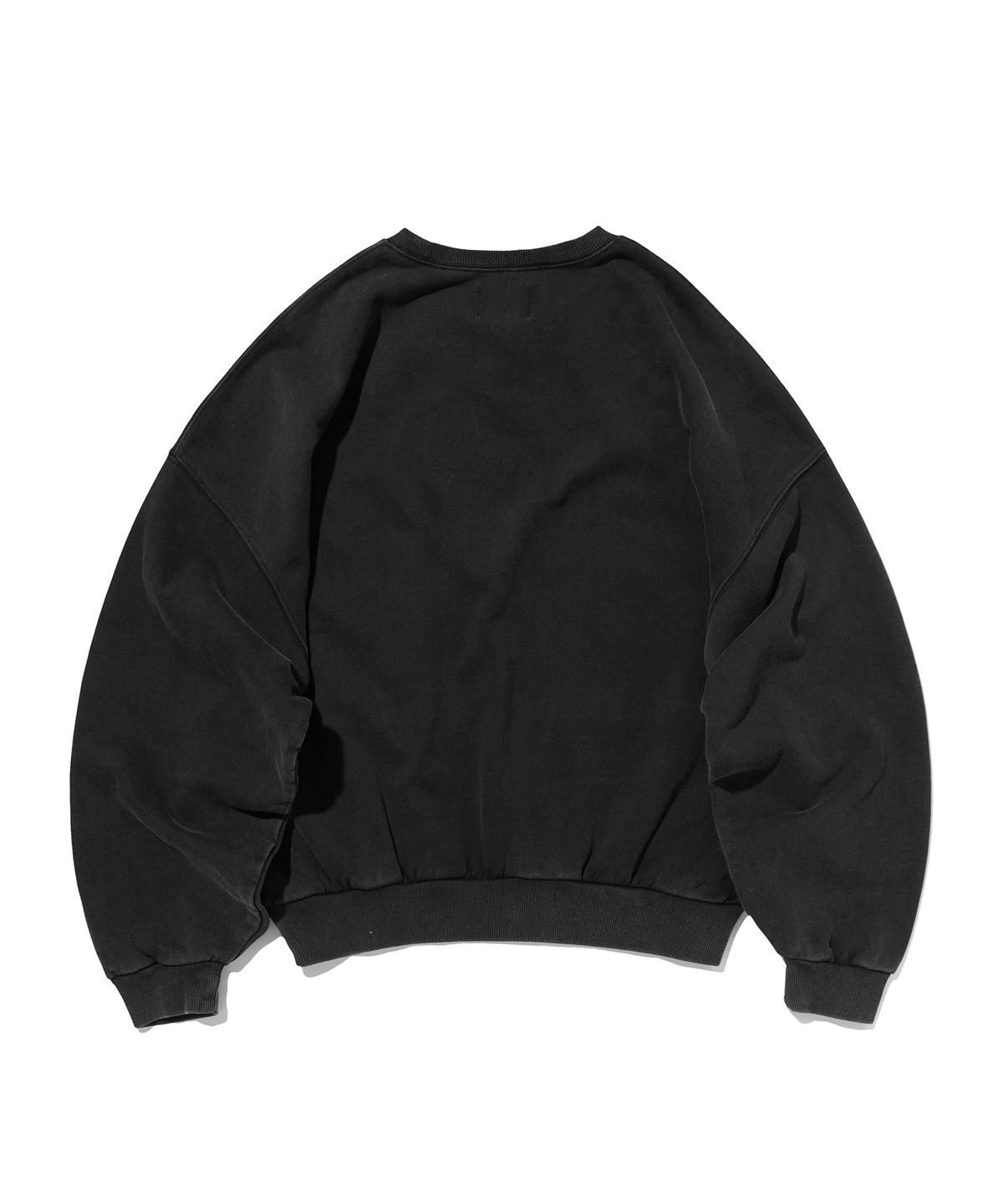 스웨이드(SUADE) CROPPED WASHED CREWNECK [WASHING BLACK]