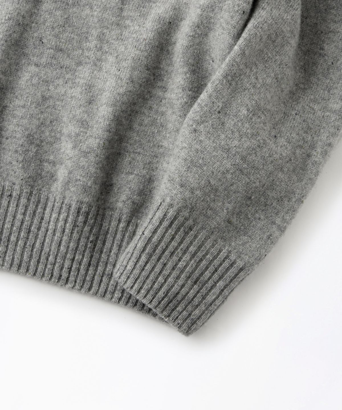 아웃스탠딩(OUTSTANDING) PURE WOOL WHOLEGARMENT KNIT_MELANGE GRAY