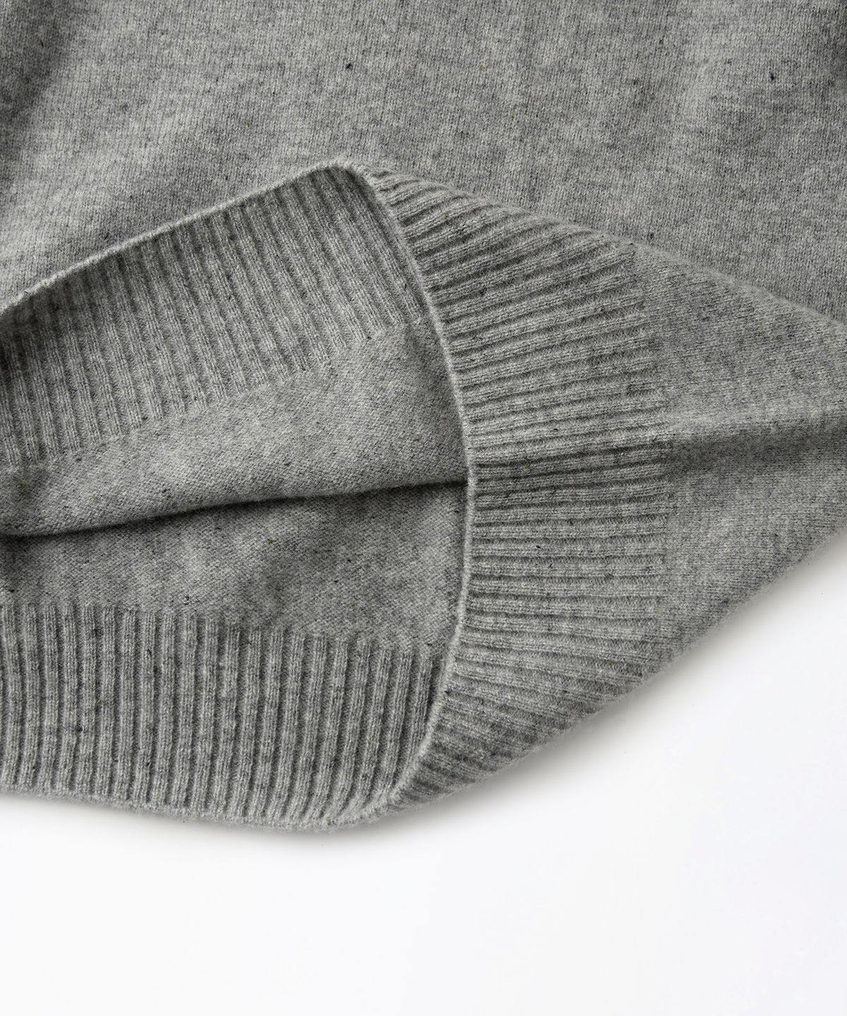 아웃스탠딩(OUTSTANDING) PURE WOOL WHOLEGARMENT KNIT_MELANGE GRAY