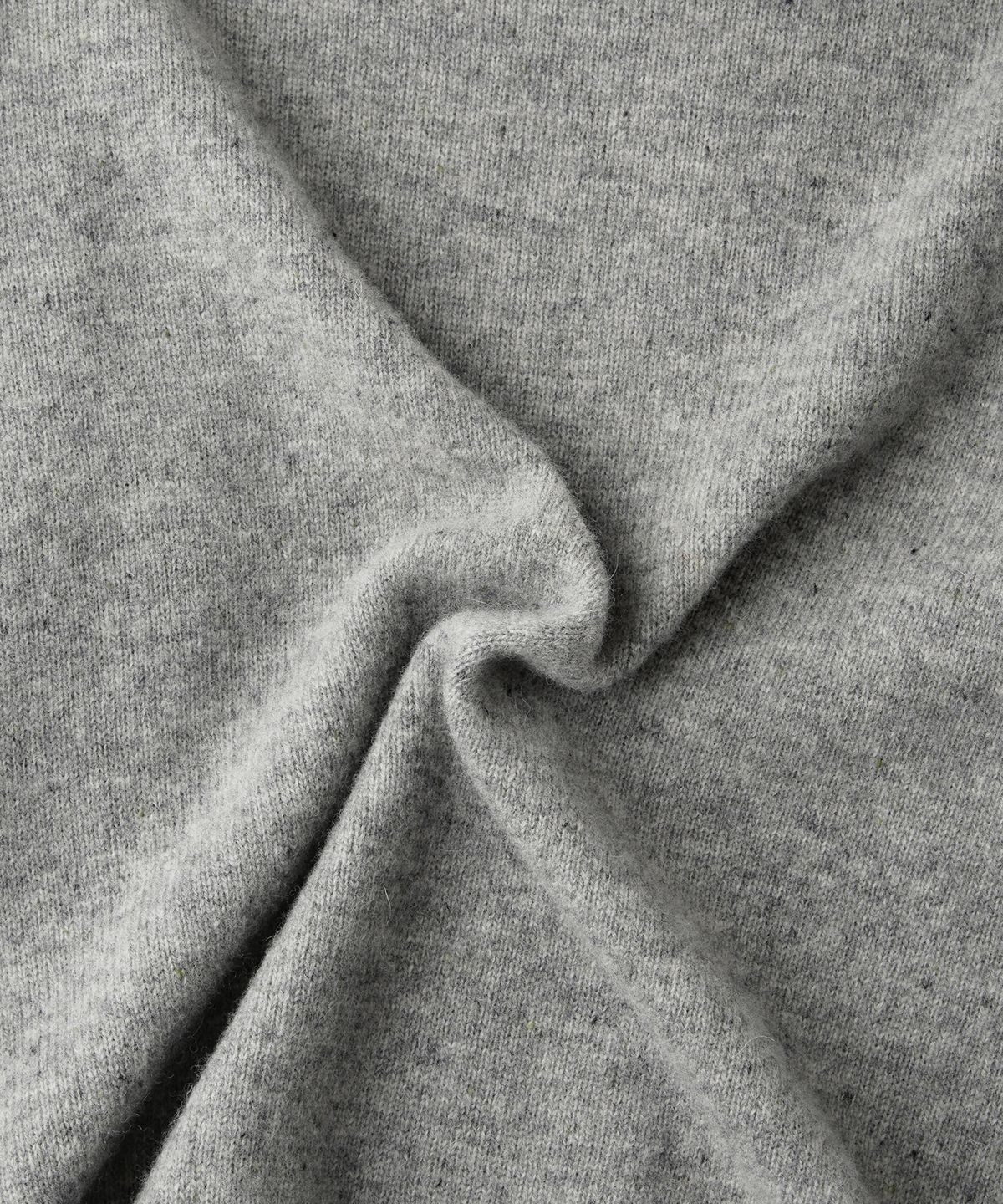 아웃스탠딩(OUTSTANDING) PURE WOOL WHOLEGARMENT KNIT_MELANGE GRAY
