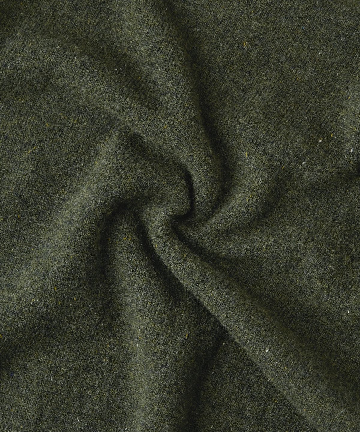 아웃스탠딩(OUTSTANDING) PURE WOOL WHOLEGARMENT KNIT_MELANGE OLIVE