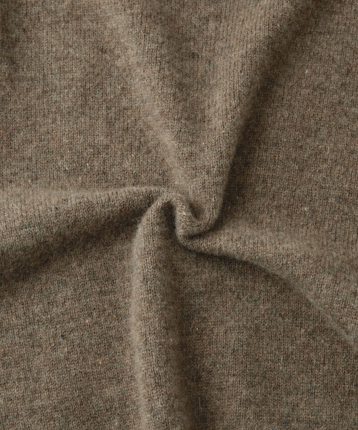 아웃스탠딩(OUTSTANDING) PURE WOOL WHOLEGARMENT KNIT_MELANGE BROWN