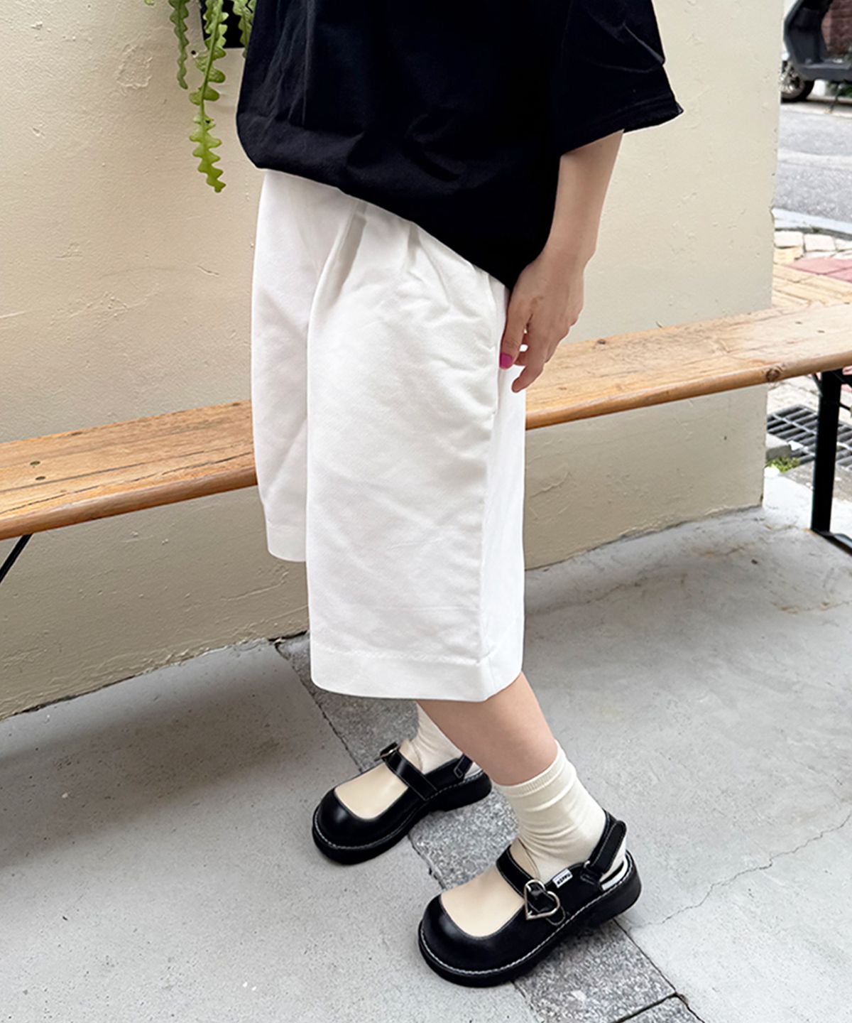 히푸(hippu) Slingback Loafer Black&Ivory
