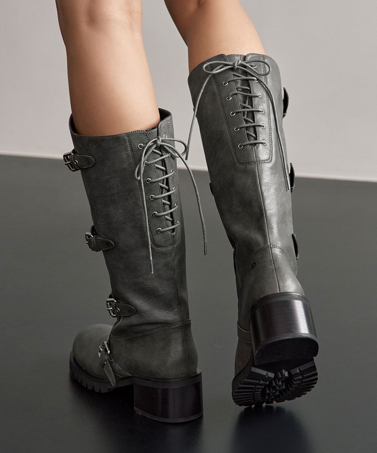 스탠드오일(STAND OIL) Buckle Tied Long Boots · 버클 타이드 롱 부츠