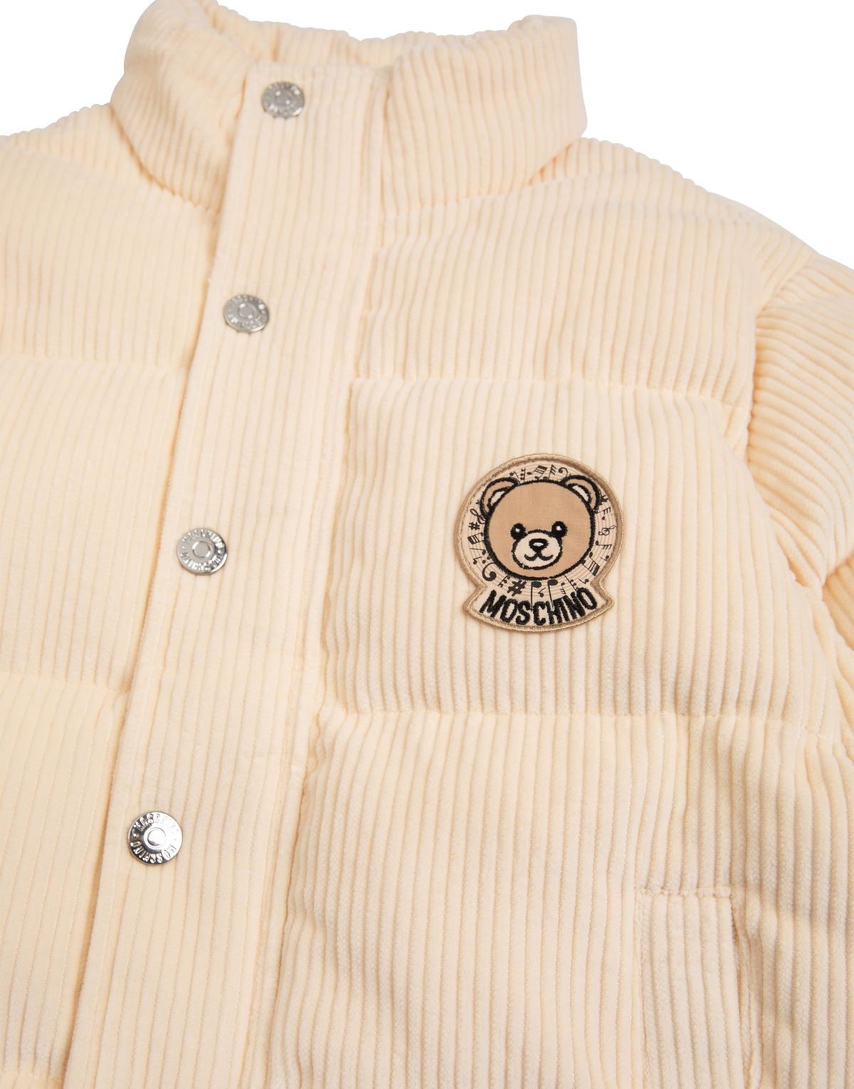 모스키노 키즈(MOSCHINO KIDS) 키즈-틴 테디 벨벳 퀼트 자켓