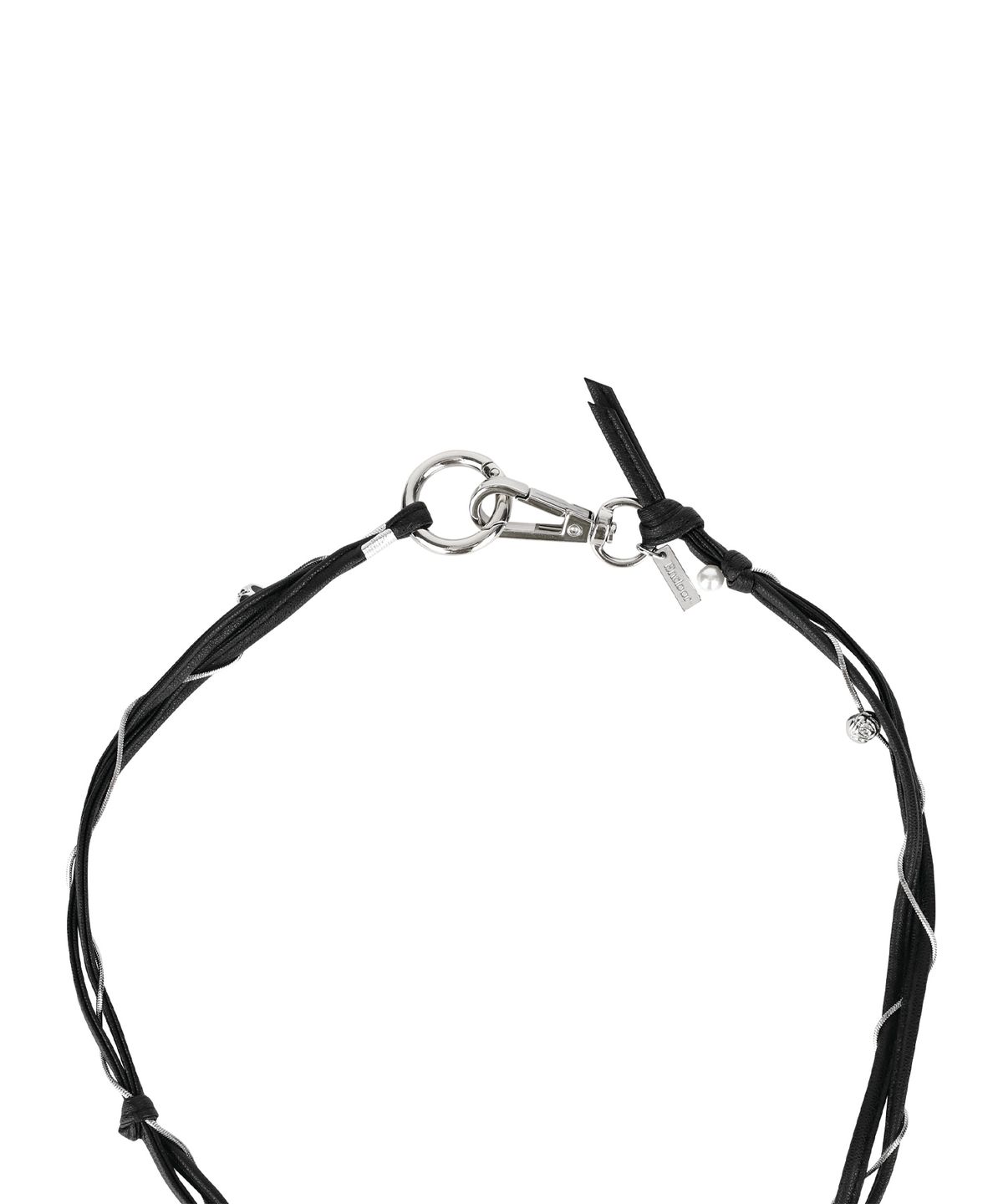 엔도어(ENDOOR) Steel & Thread necklace (leather black)