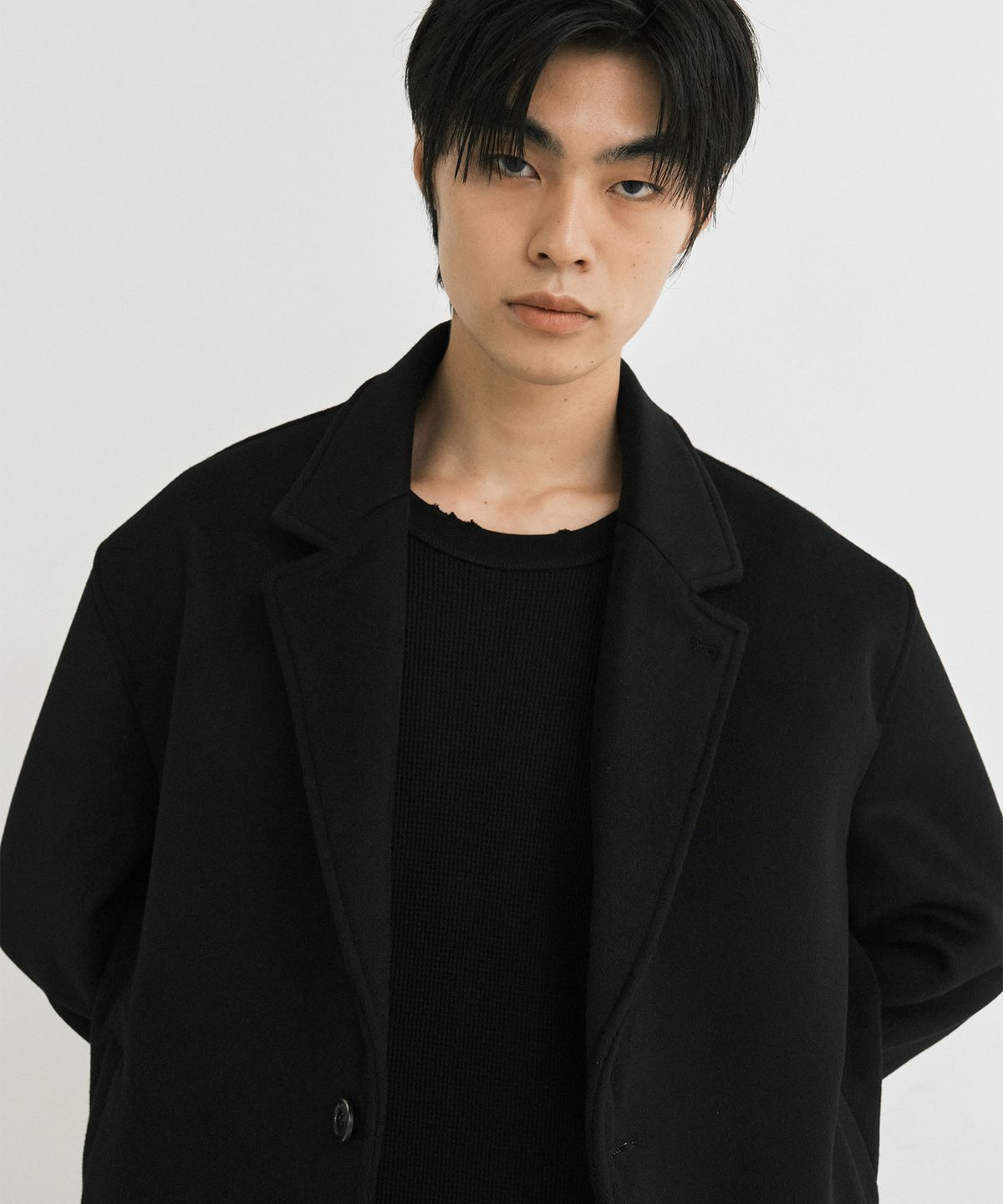 엔도어(ENDOOR) Warm wool blazer jacket (black)