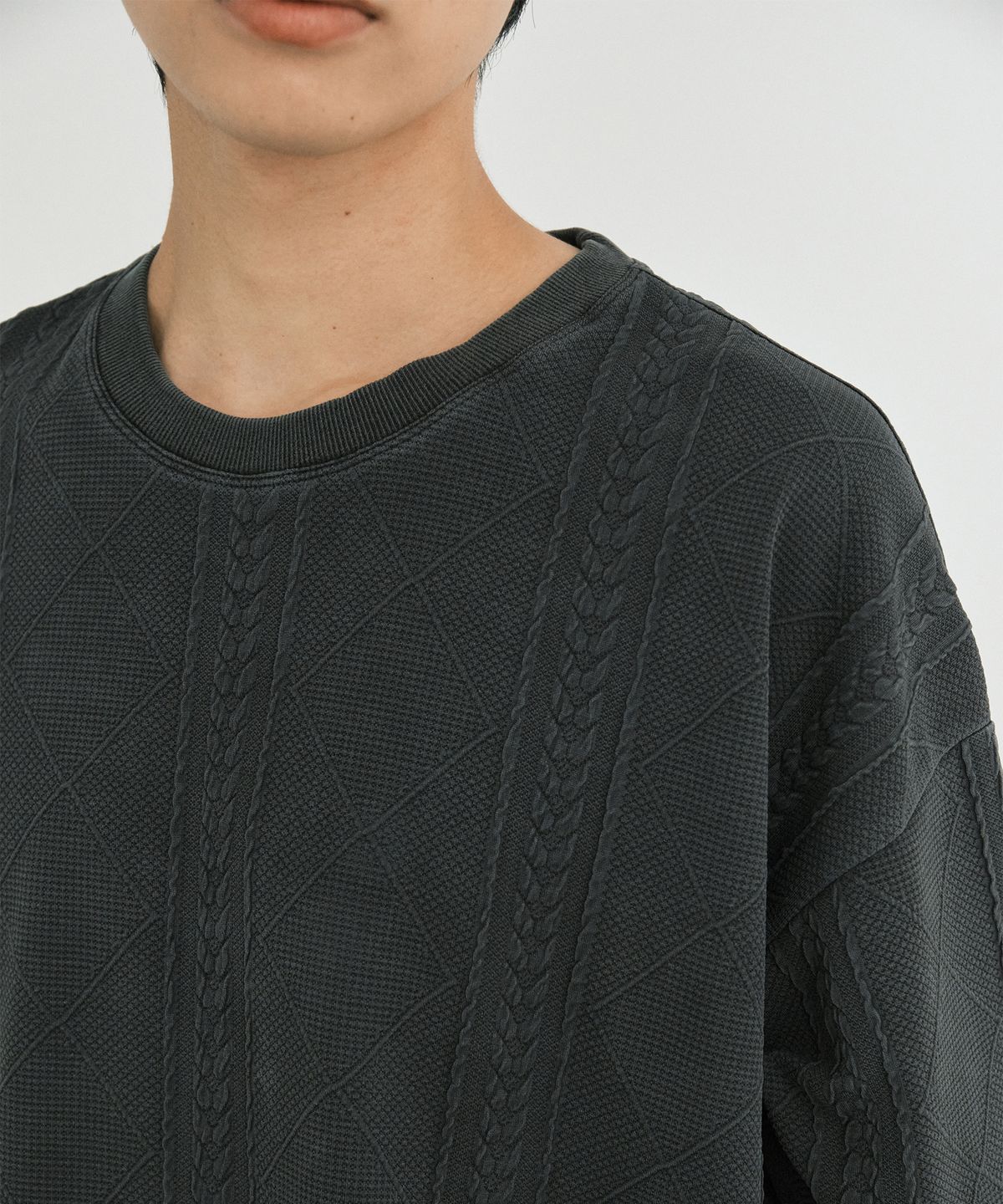 엔도어(ENDOOR) Time stitch vtg long sleeve (vtg gray)
