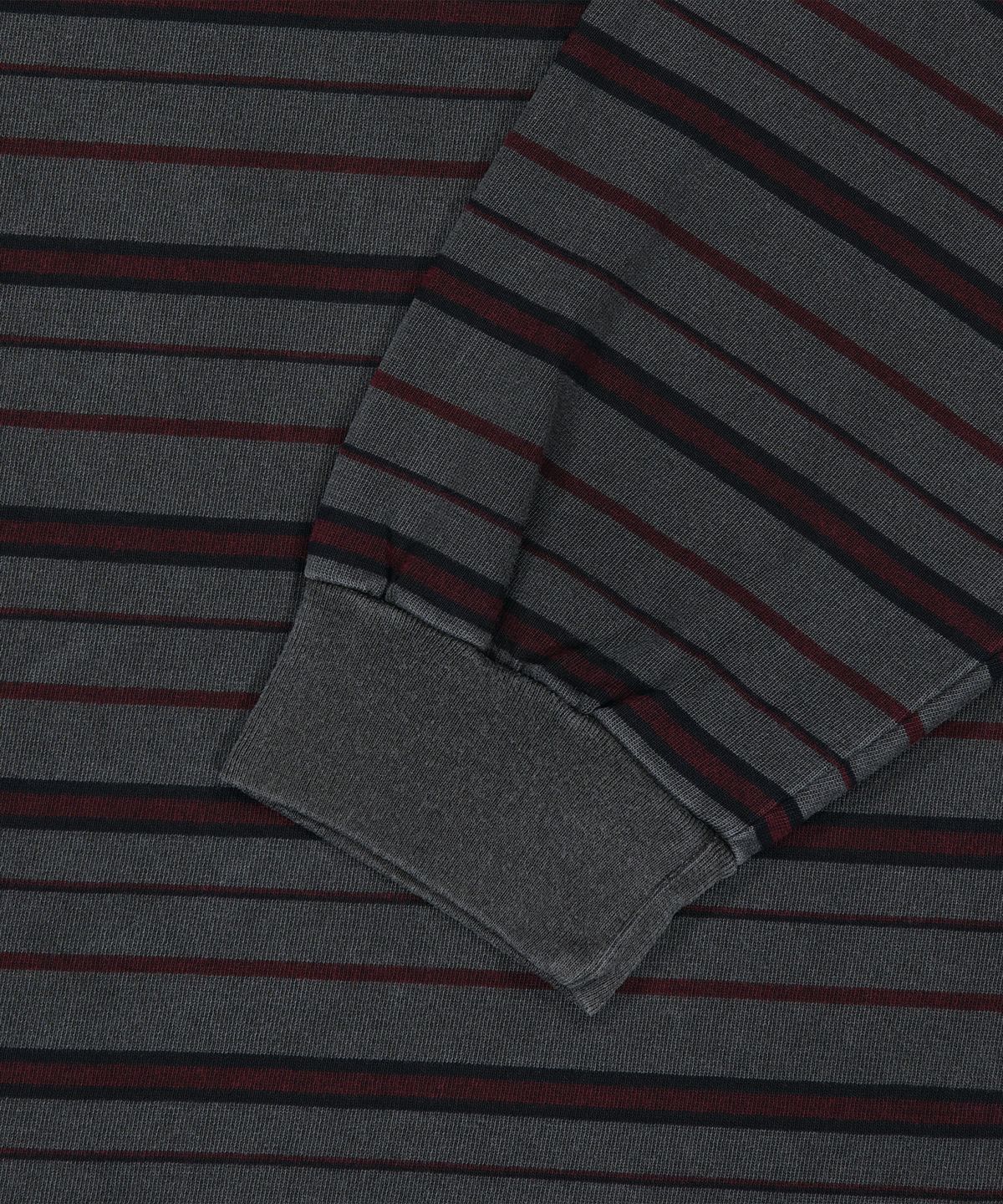엔도어(ENDOOR) Vtg zip-up stripe polo shirt (vtg red)