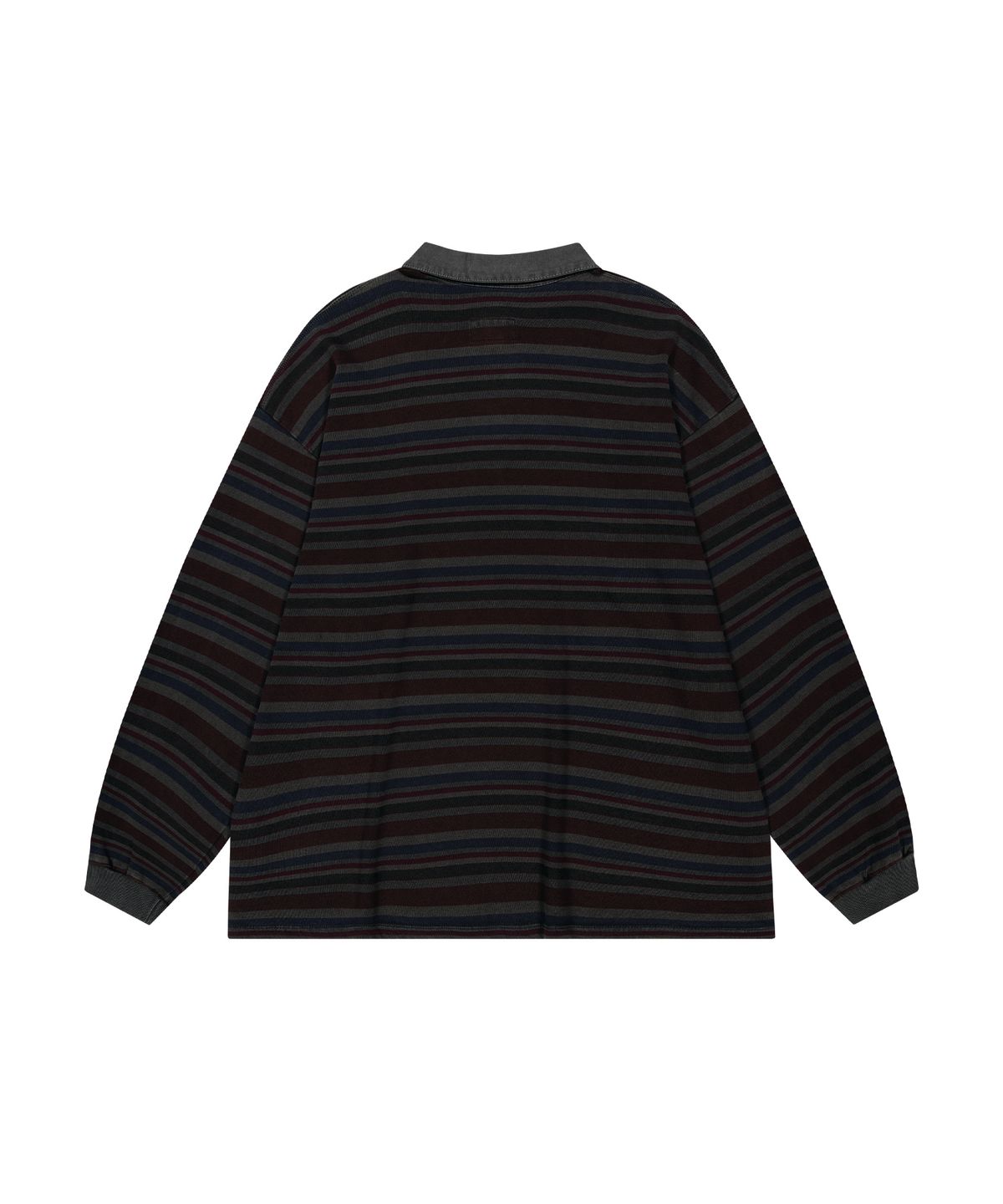 엔도어(ENDOOR) Vtg Evening stripe polo shirt (vtg burgundy)