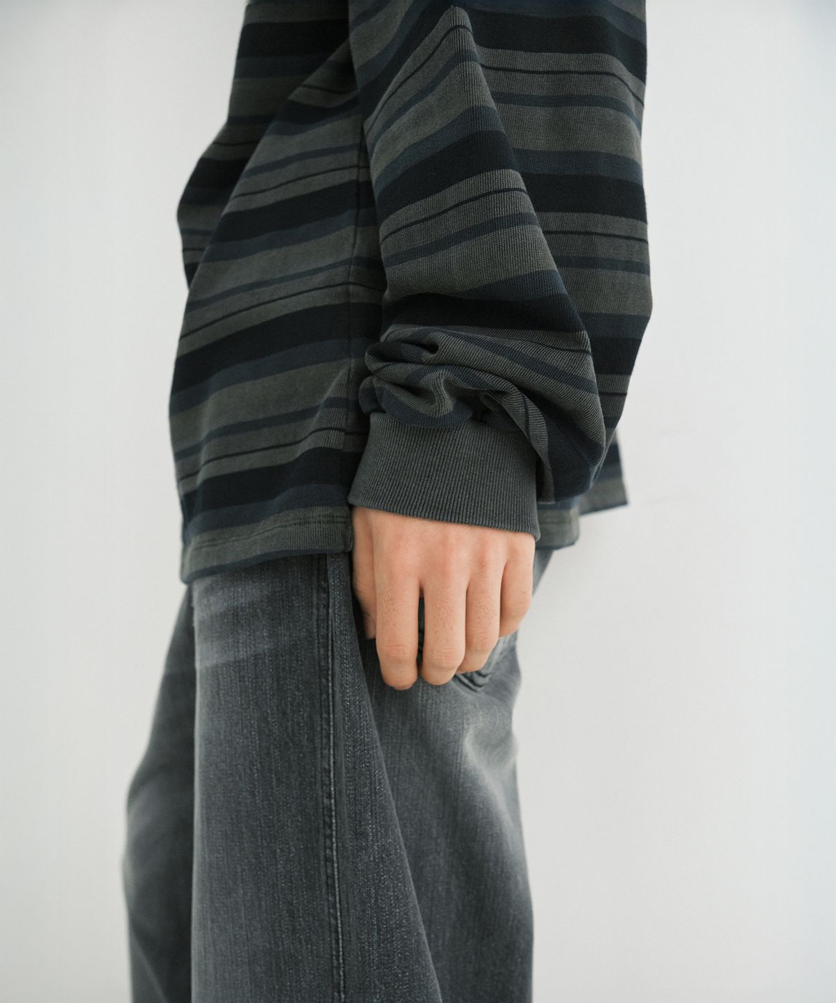 엔도어(ENDOOR) Vtg Evening stripe polo shirt (vtg navy)