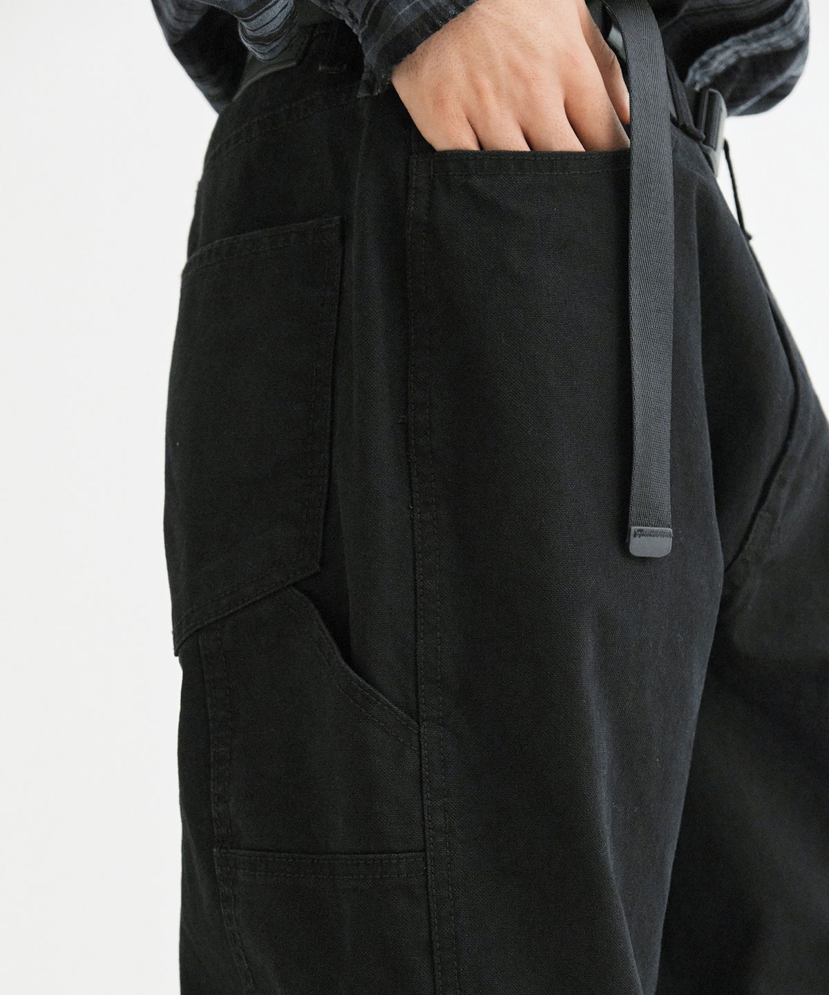 엔도어(ENDOOR) Washed duck double pants (black)