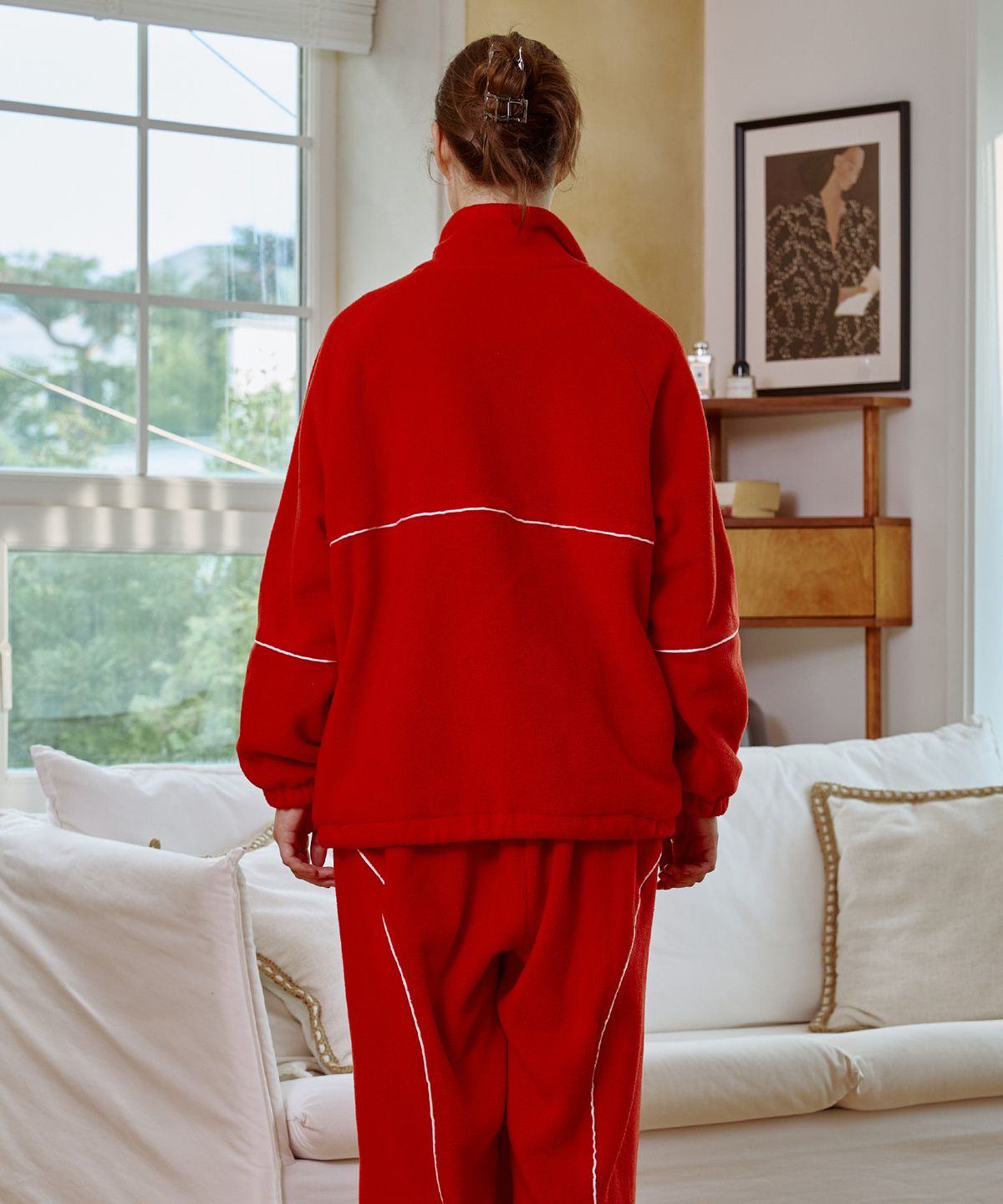 아리킴(ARIKIM) KIKI FLEECE ZIP UP / RED