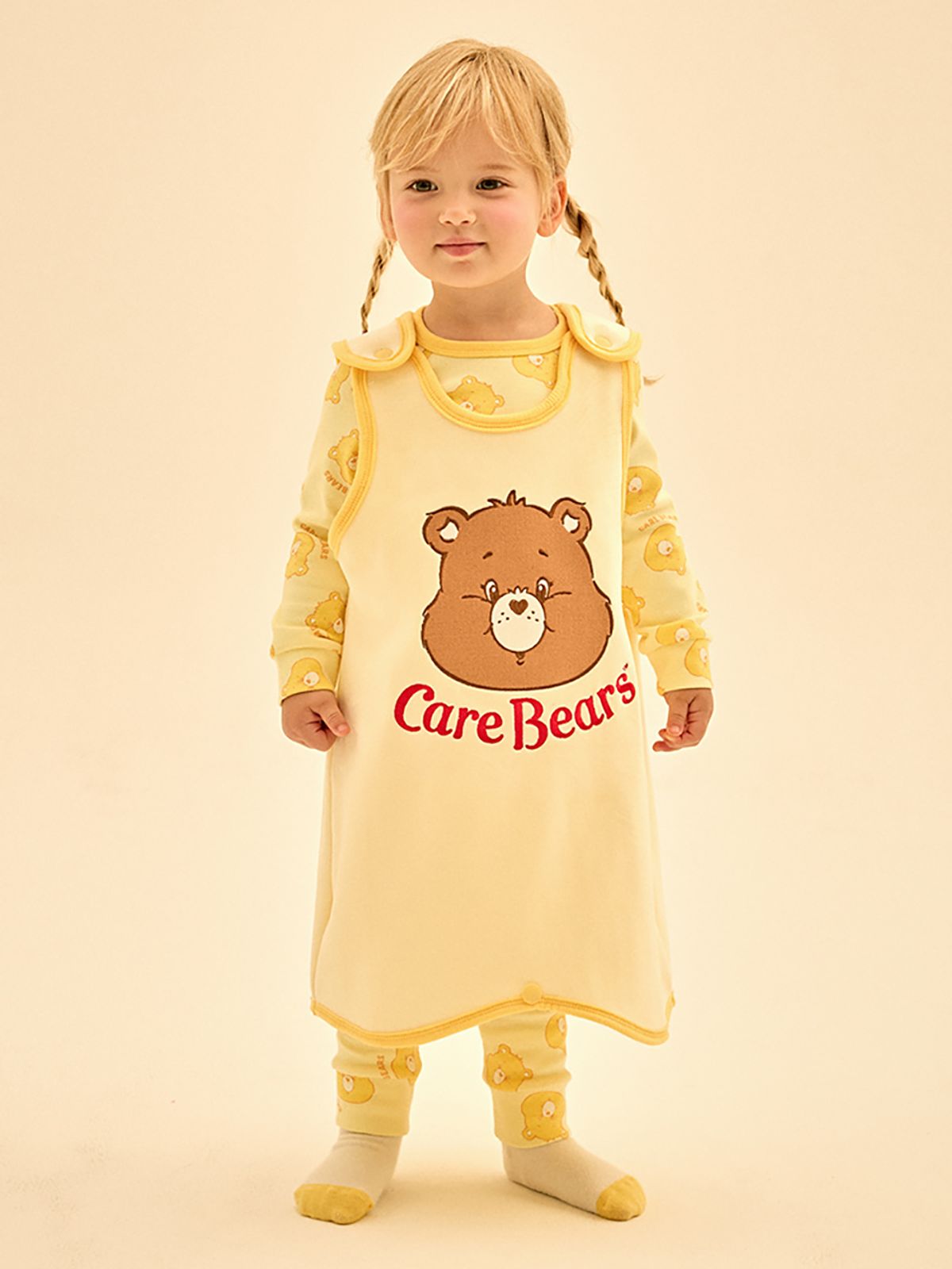 케어베어(CAREBEARS) 뉴 텐더하트베어 따뜻한 벨로아 수면조끼