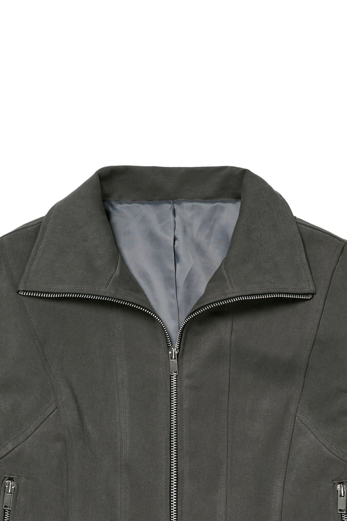 다이닛(DEINET) DEINET BELTED COTTON JACKET IN CHARCOAL
