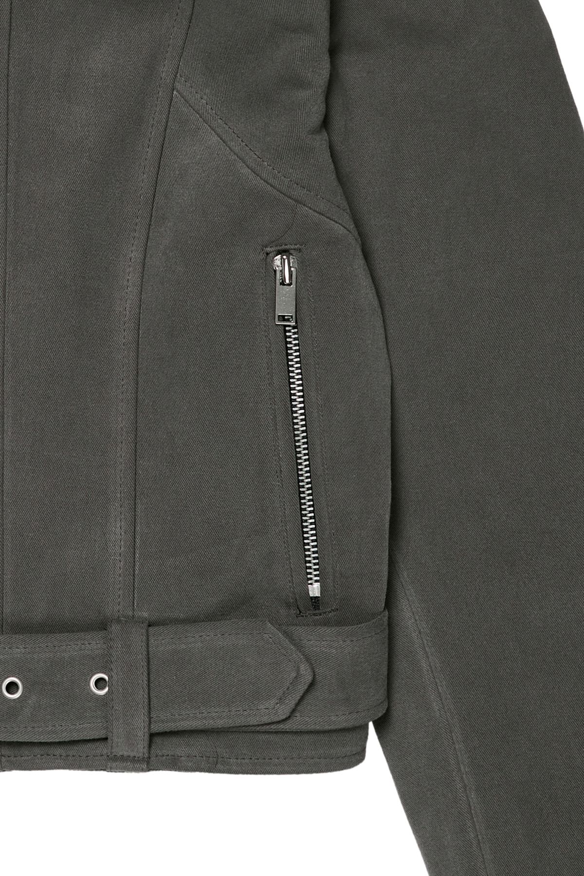 다이닛(DEINET) DEINET BELTED COTTON JACKET IN CHARCOAL