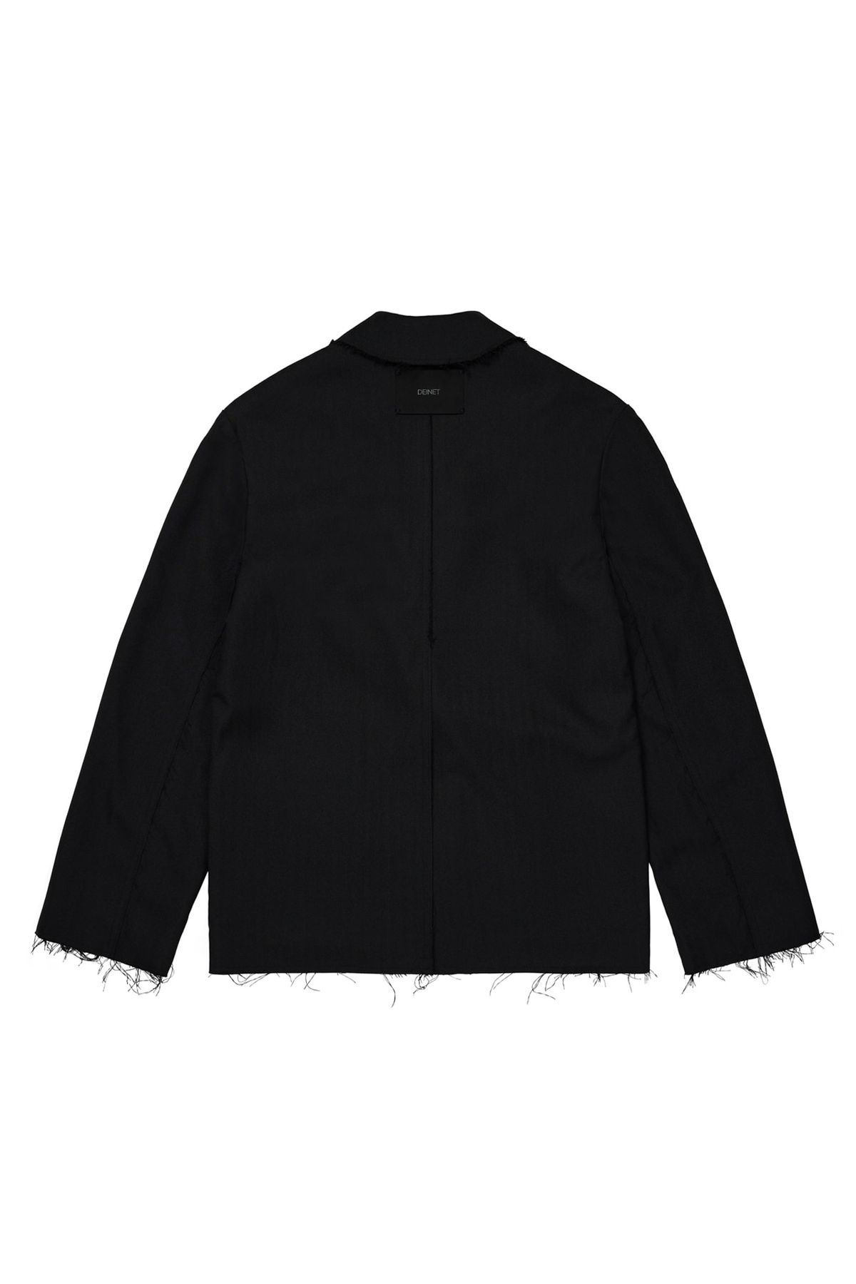 다이닛(DEINET) DEINET ROUGH CUT DETAIL BLAZER IN BLACK
