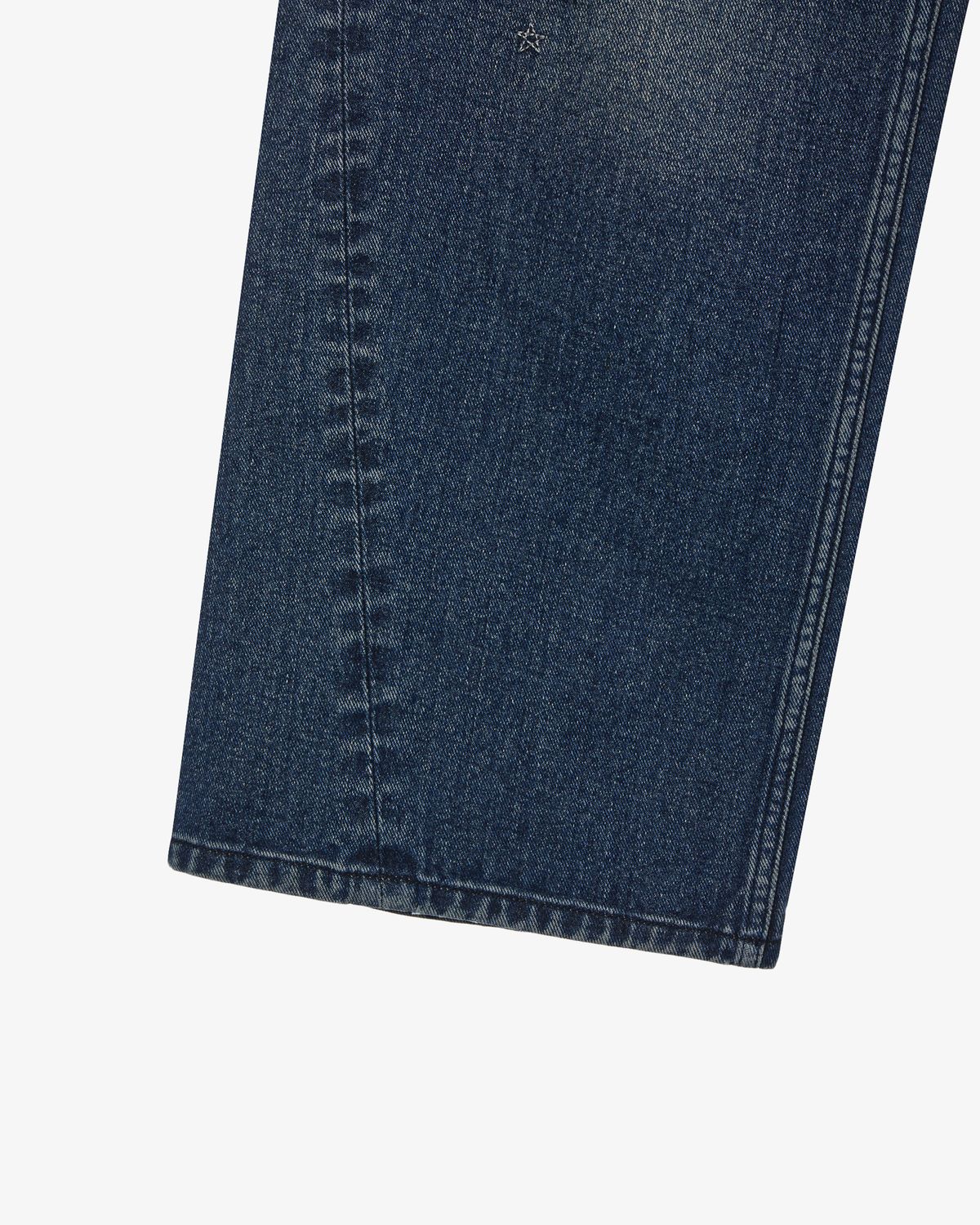 에이이에이이(AEAE) CHECK PATCHWORK DENIM PANTS [ASH BLUE]
