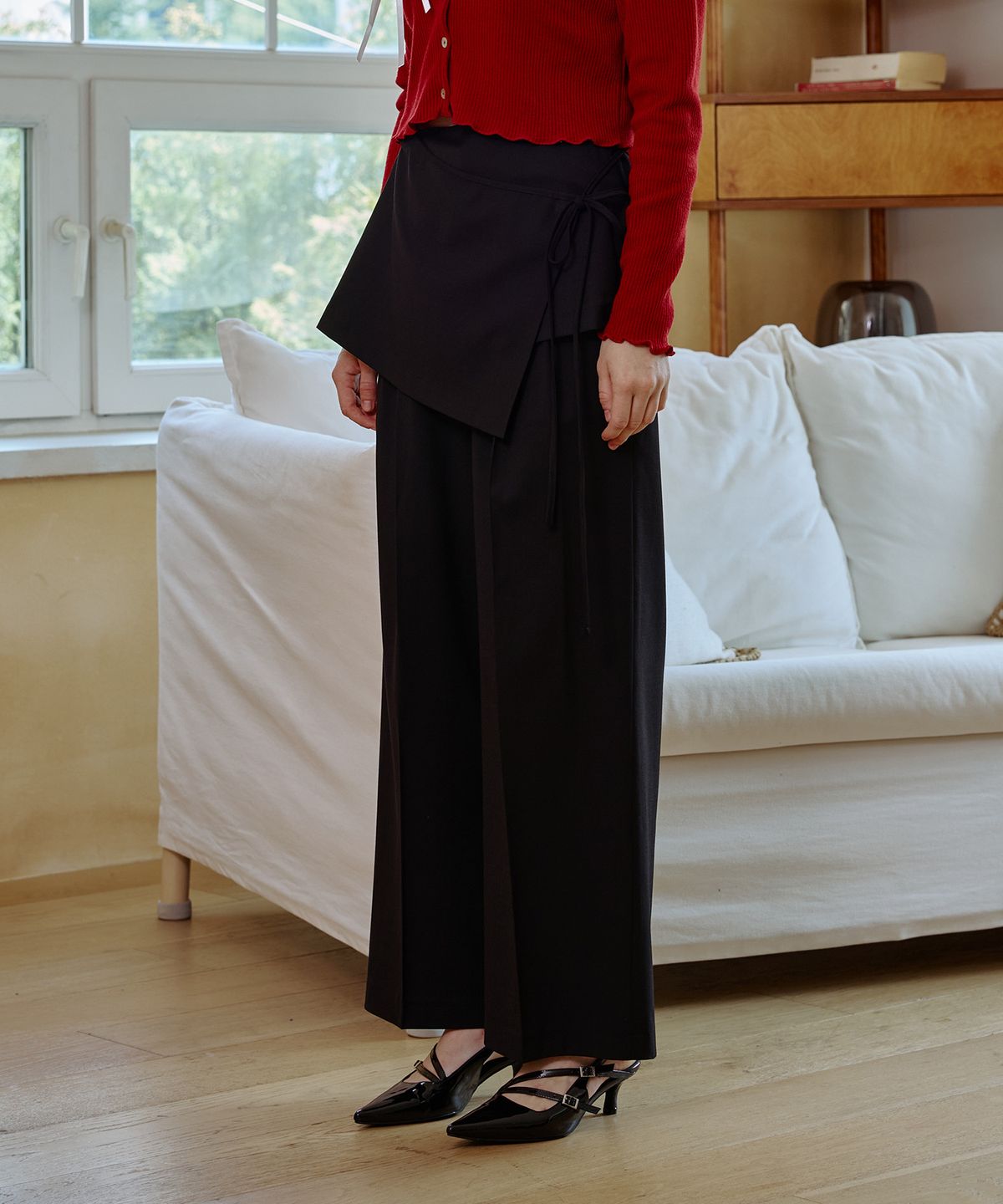 아리킴(ARIKIM) MOON NIGHT WRAP SKIRT / BLACK